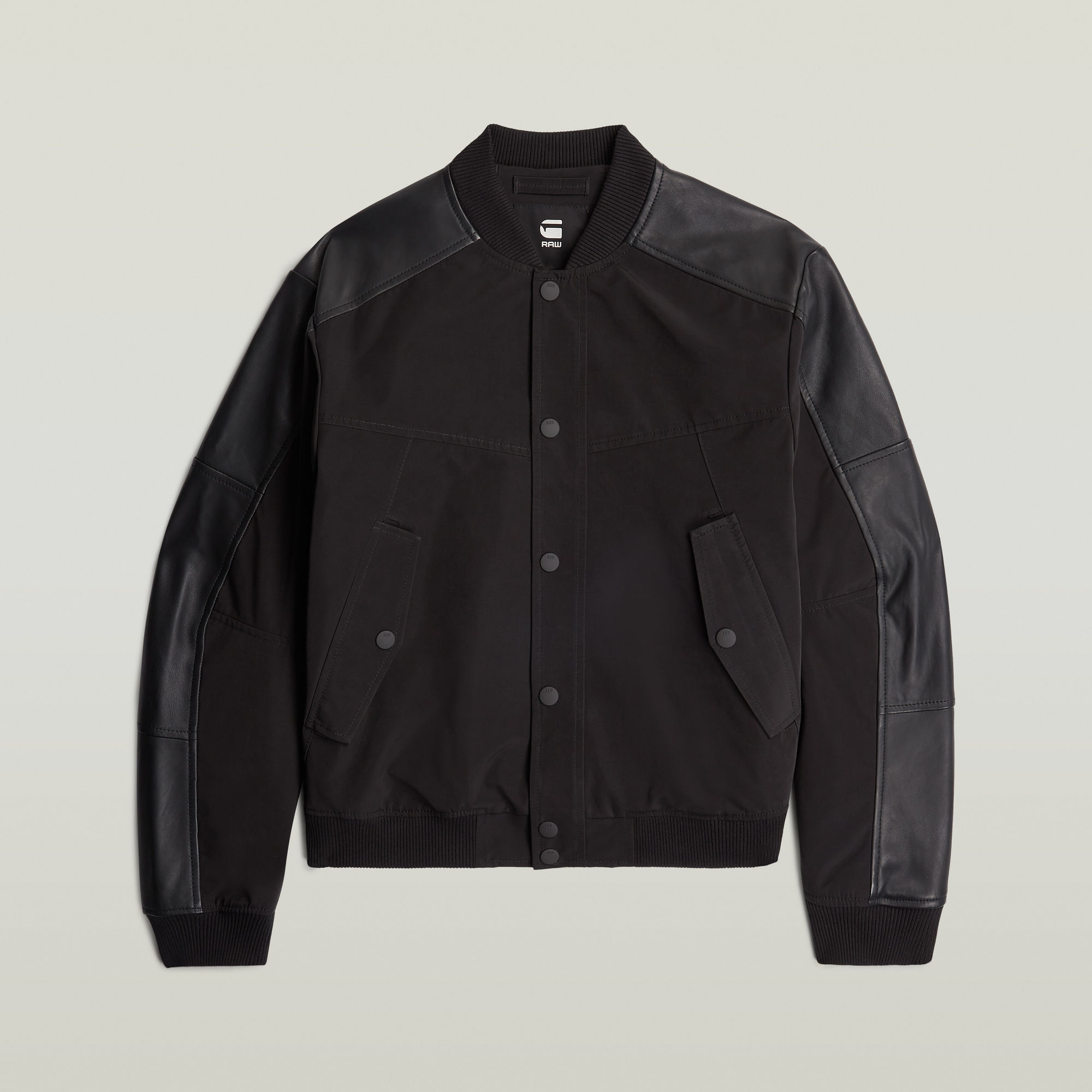 Thumbnail - Lederjacke Varsity - Schwarz - Herren