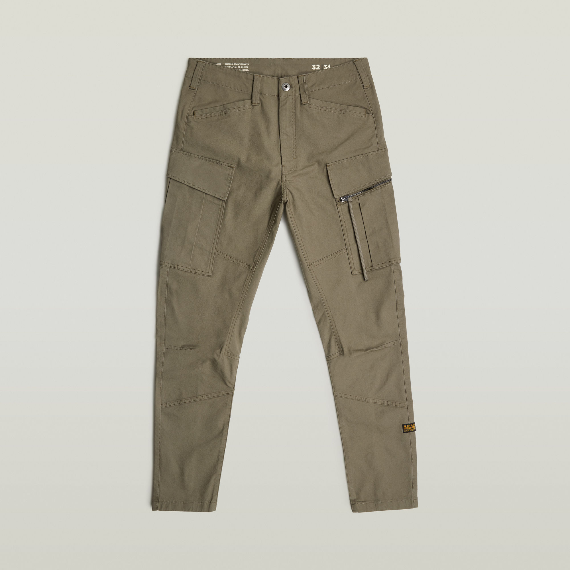 G-Star RAW Zip Pocket 3D Skinny 2.0 Cargobroek Bruin Heren