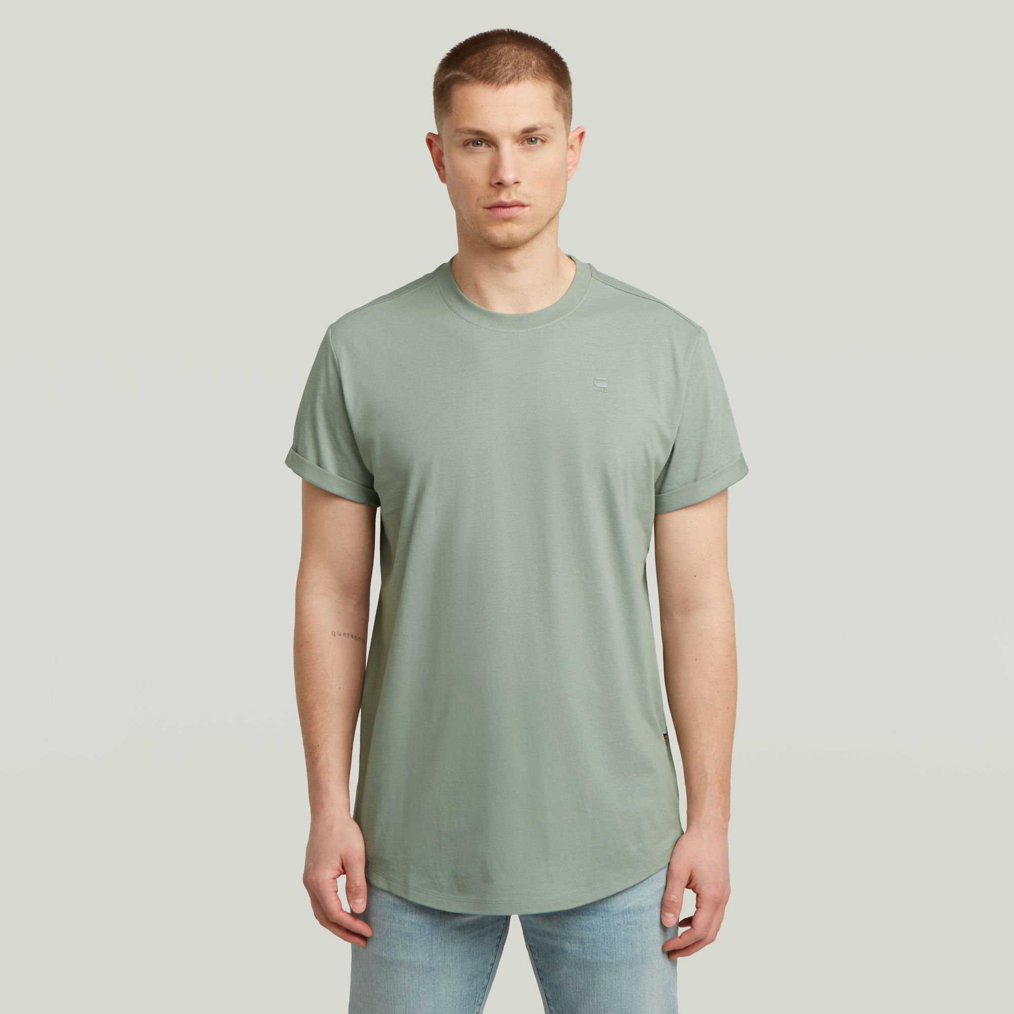 

Lash Ribbed T-Shirt - Light blue - Men