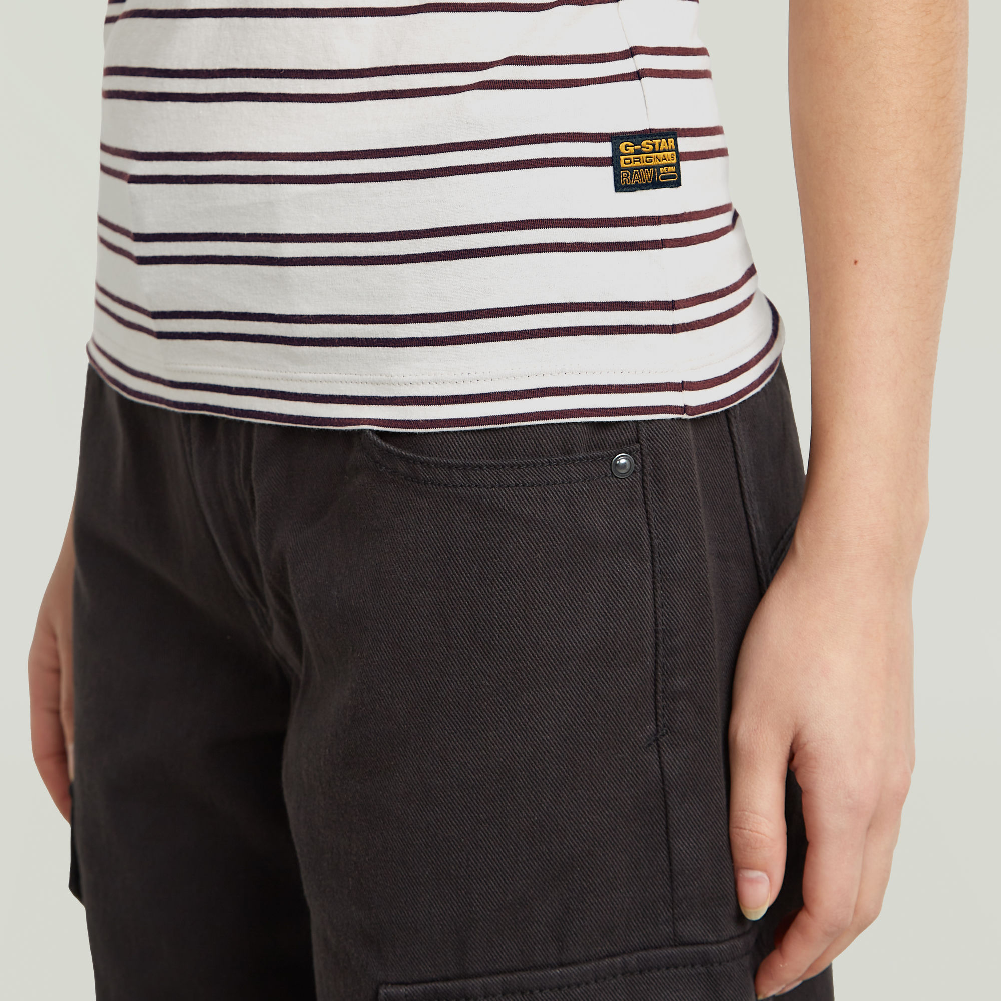 G-Star RAW Stripe Eyben Slim V 2.0 T-shirt Meerkleurig Dames