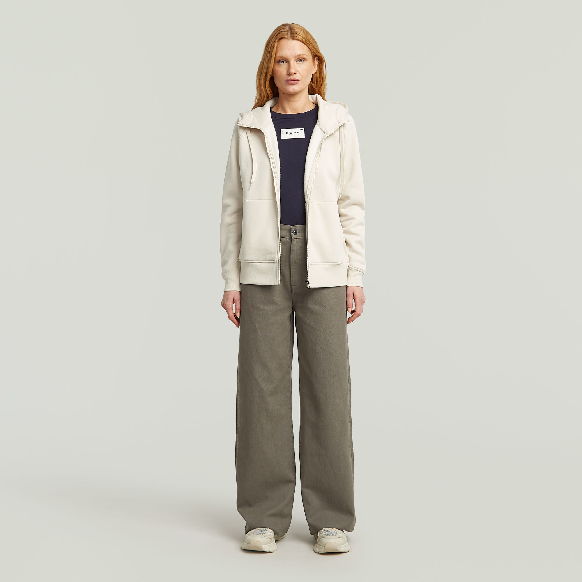 G-Star RAW Premium Core 2.1 Zip Through Sweater Wit Dames