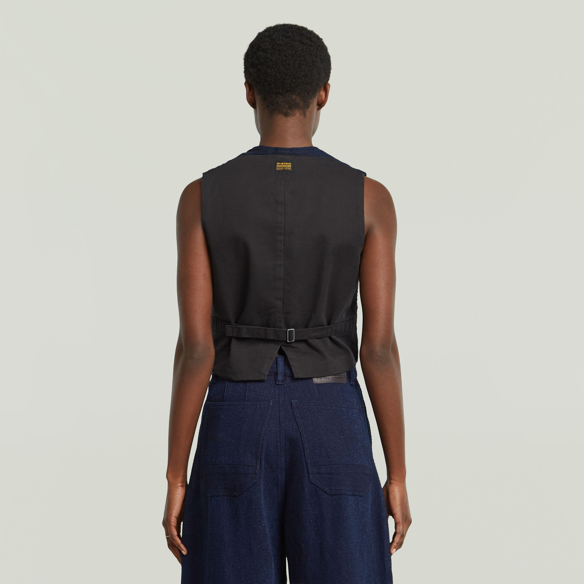 G-Star RAW Denim Gilet Donkerblauw Dames