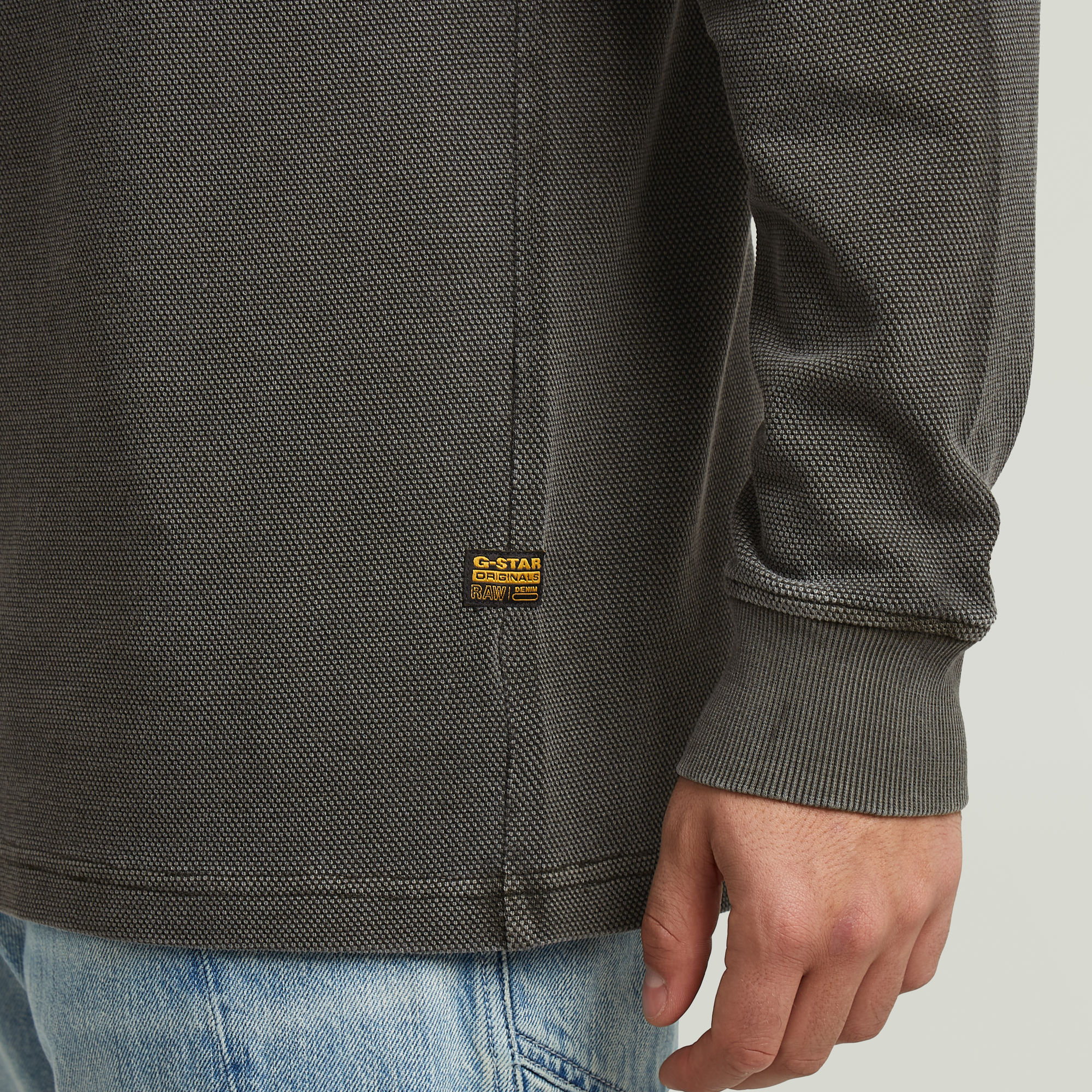 G-Star RAW Overdyed Half Zip Tweeter Grijs Heren