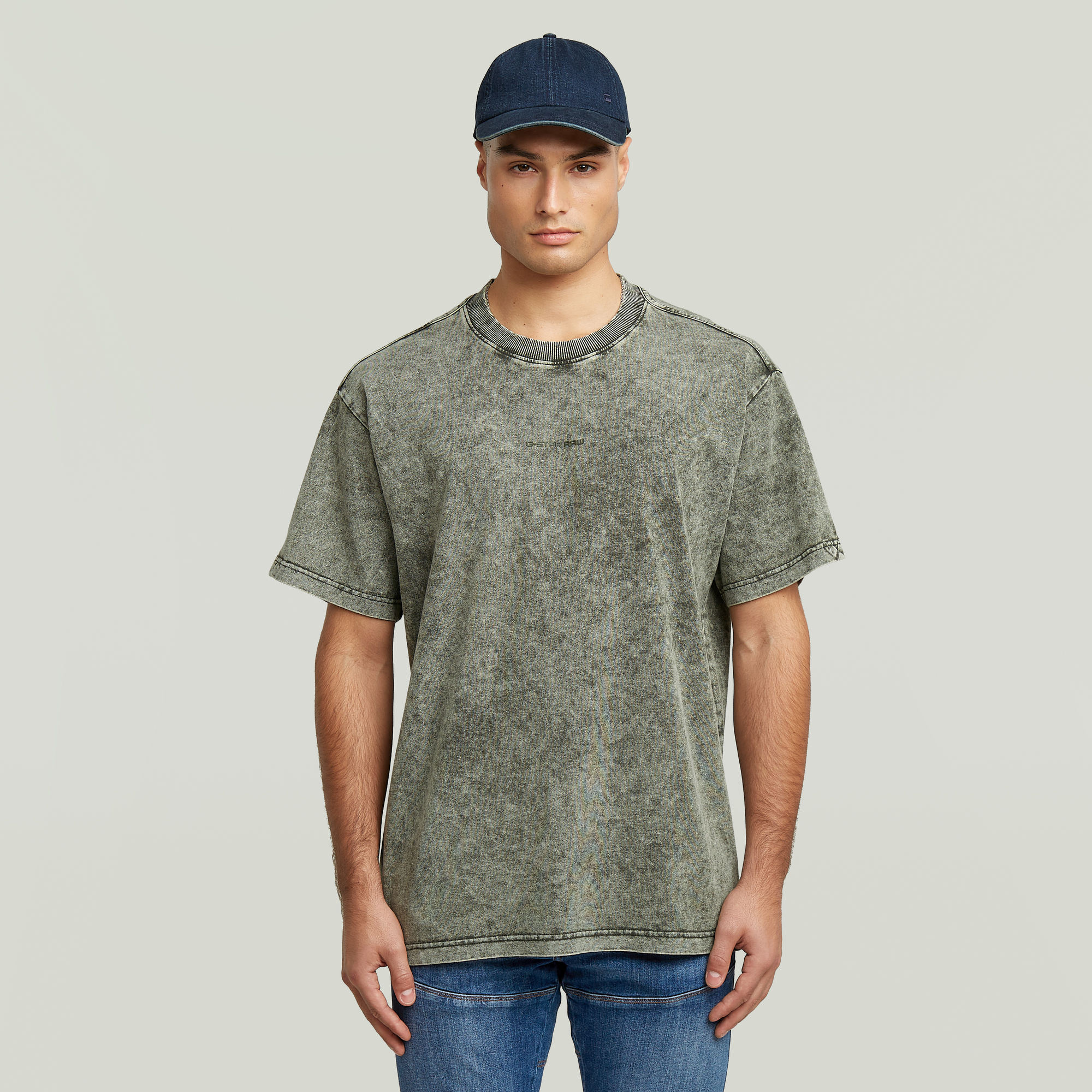 Washed Loose T-Shirt - Grau - Herren