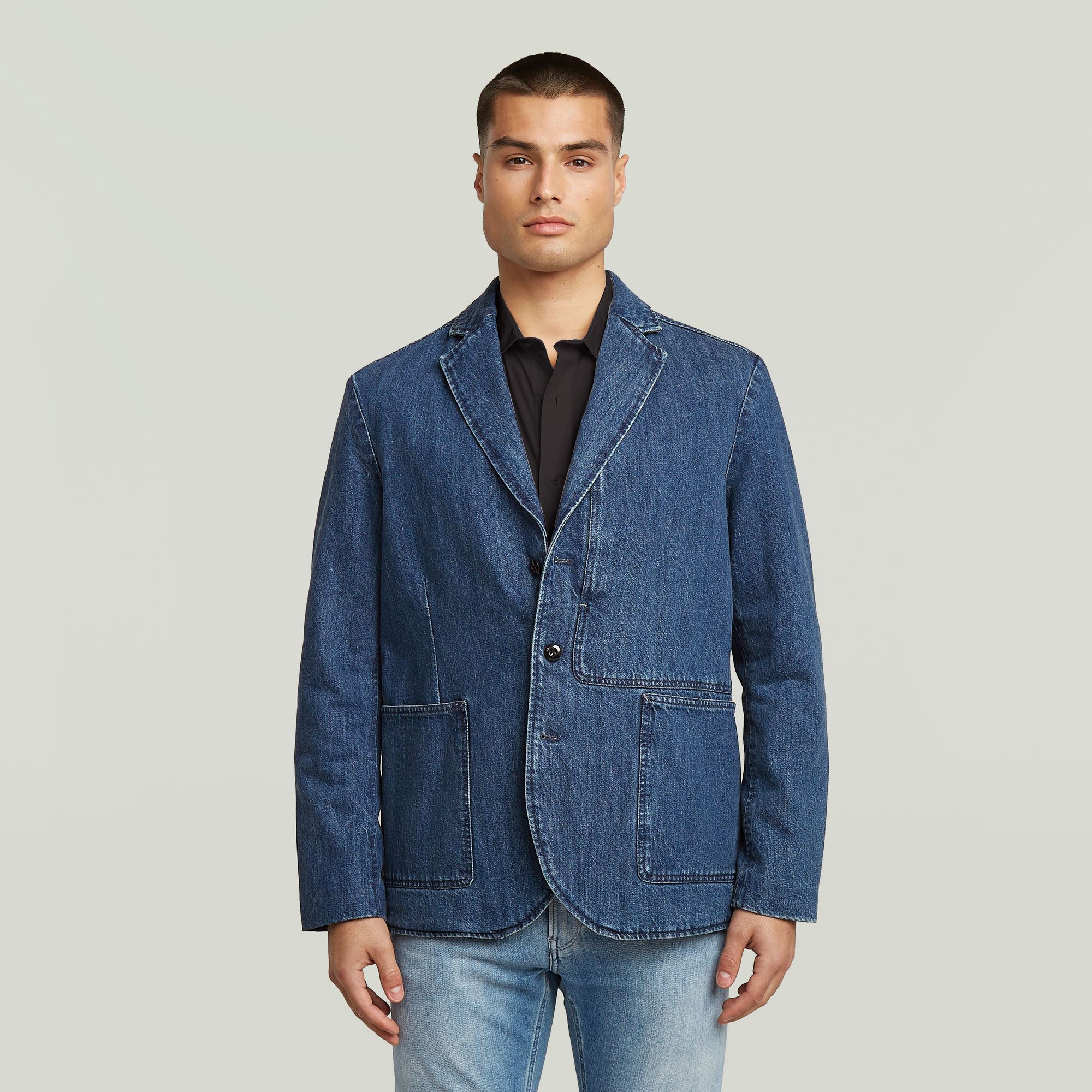 

Chore Casual Denim Blazer - Dark blue - Men