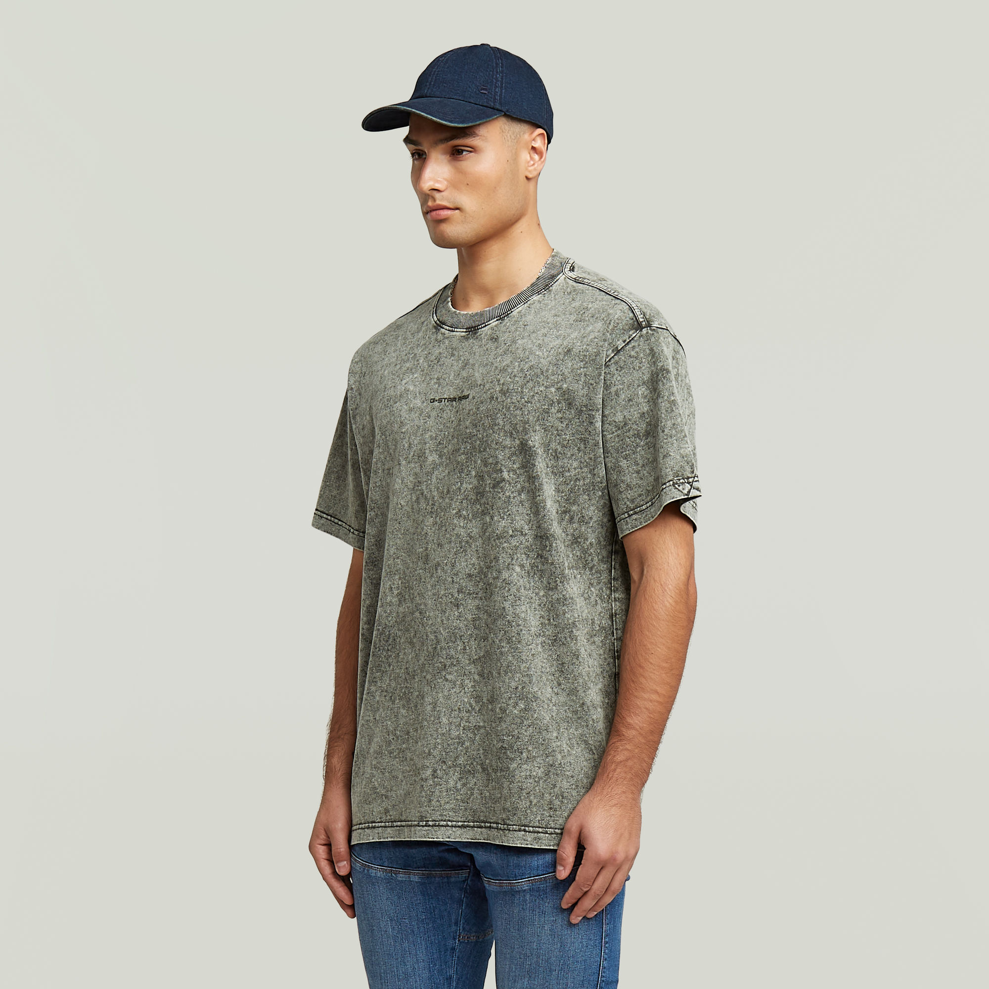 G-Star RAW Washed Loose T-Shirt Grijs Heren