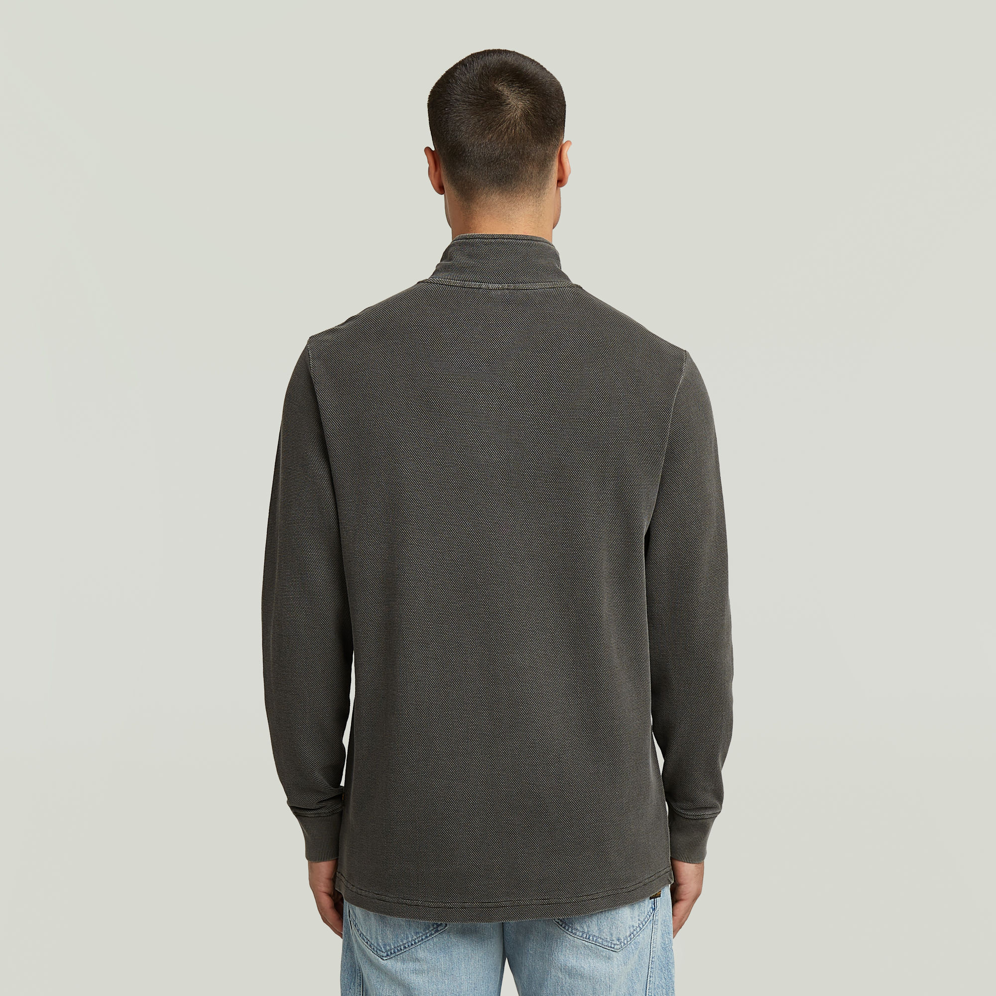 G-Star RAW Overdyed Half Zip Tweeter Grijs Heren