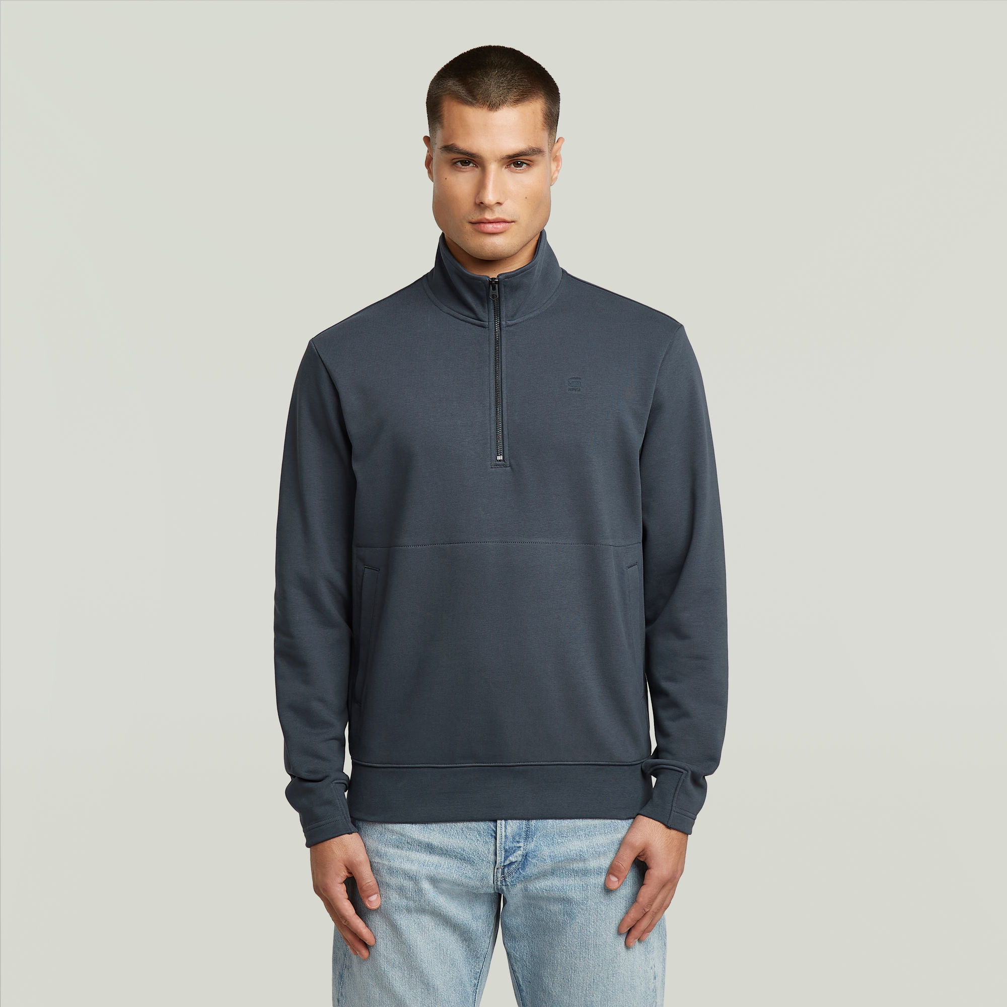 Nifous Half Zip Sweater - Dunkelblau - Herren