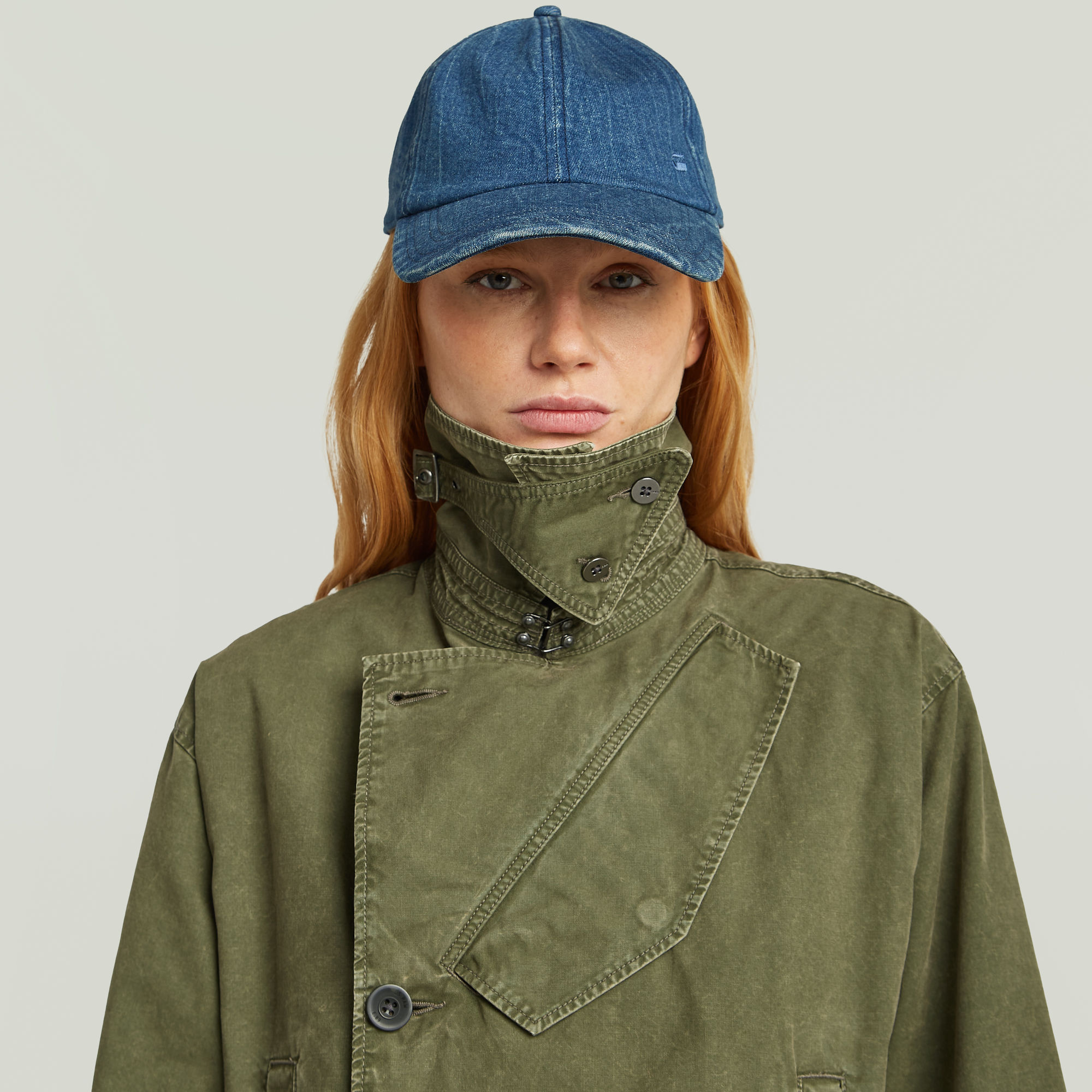 G-Star RAW Oversized Short Trenchcoat Groen Dames