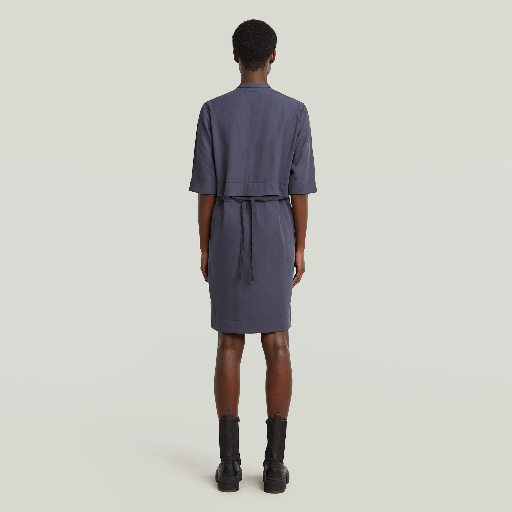 G-Star RAW Half Placket Overhemdjurk Donkerblauw Dames