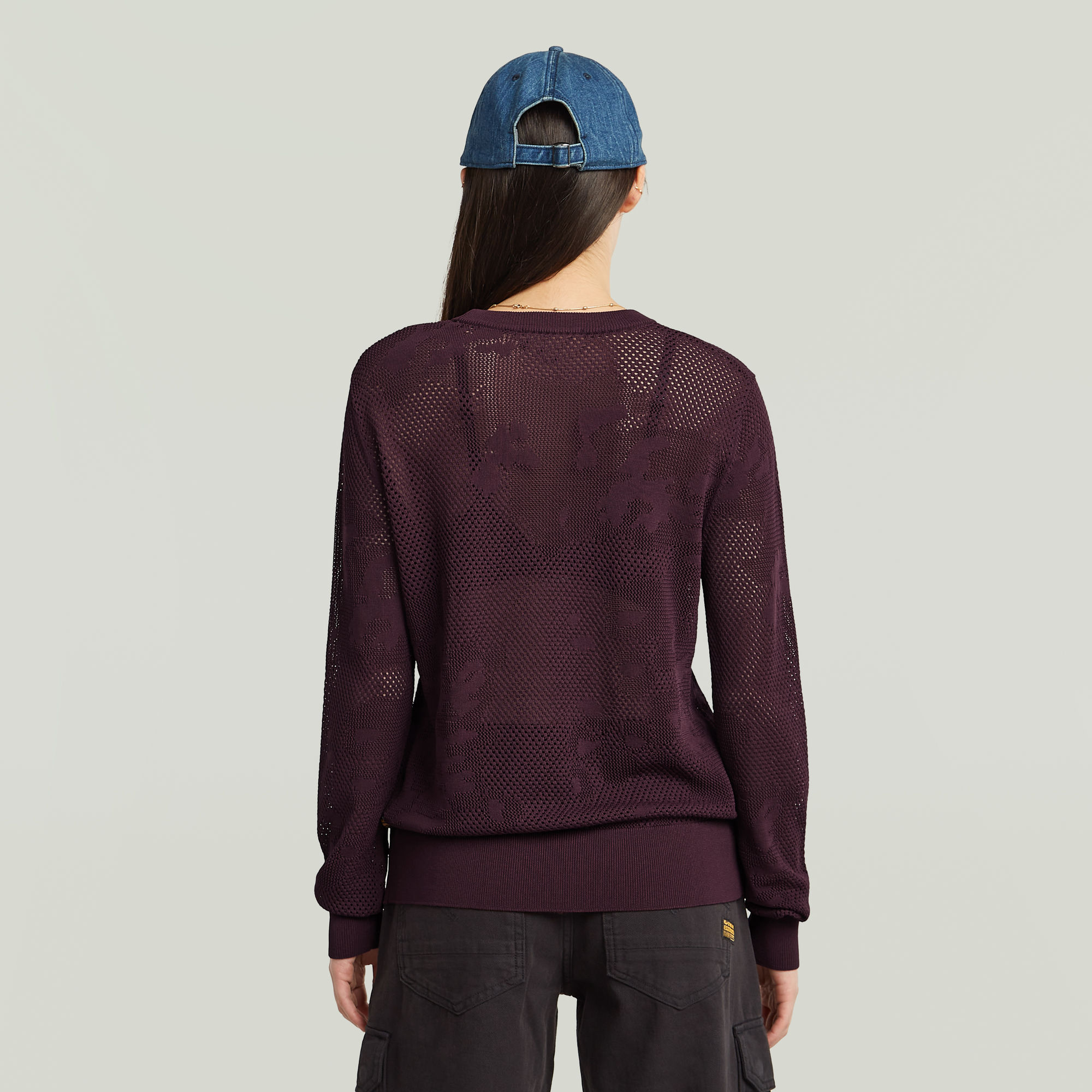 G-Star RAW Pointelle Gebreide Pullover Rood Dames