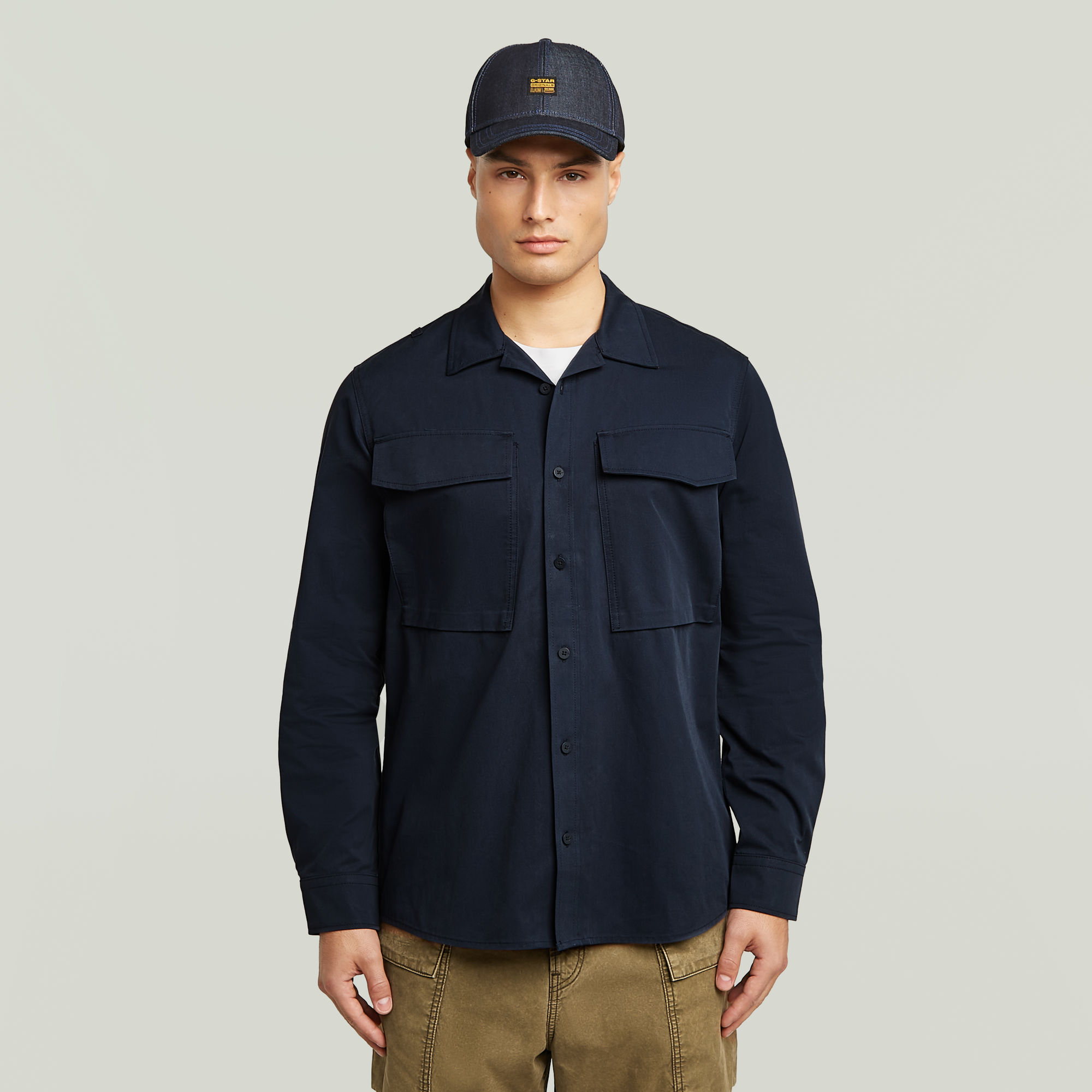 G-Star RAW Cargo Pocket Regular Overhemd - Donkerblauw - Heren