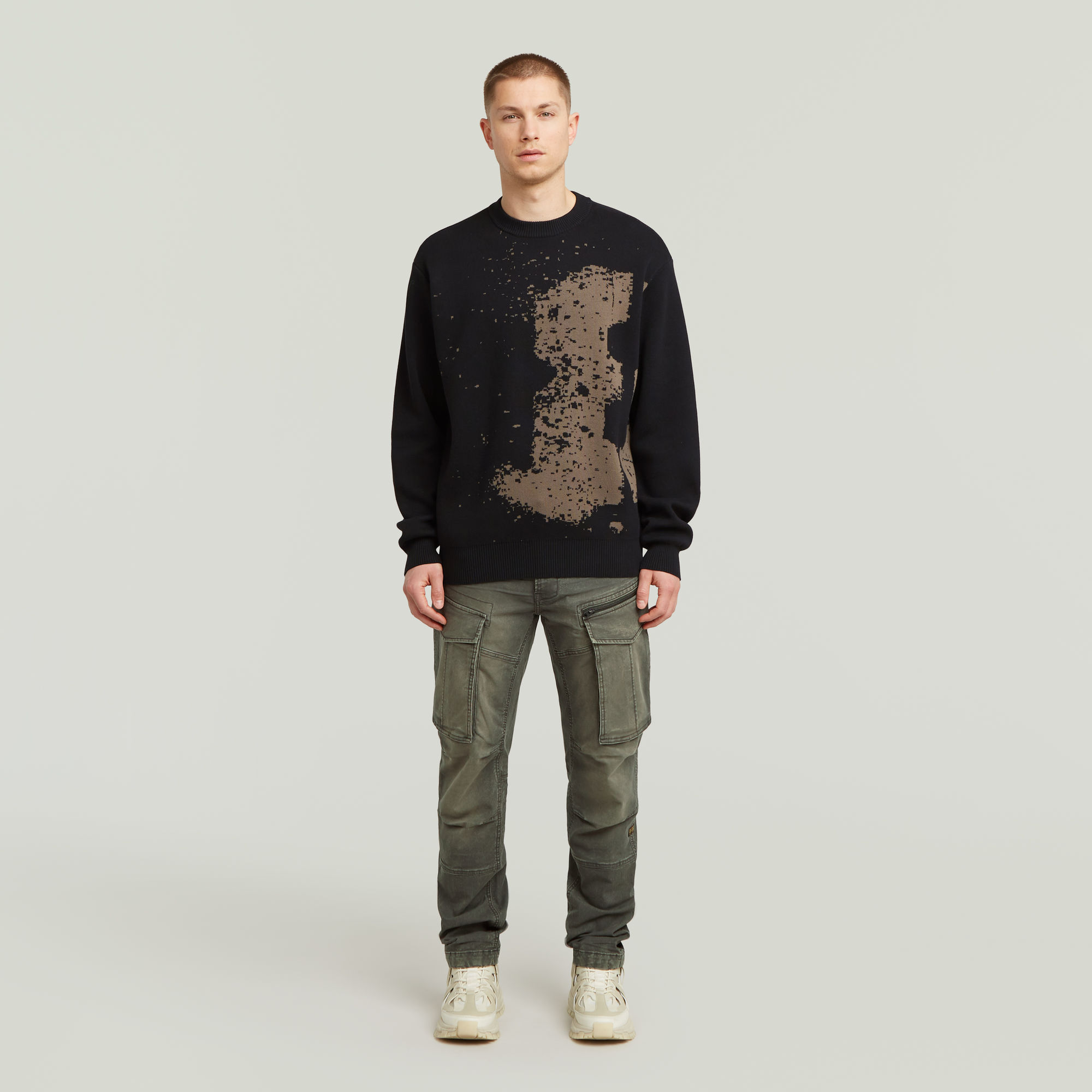 G-Star RAW Rovic Zip 3D Regular Tapered Broek Grijs Heren