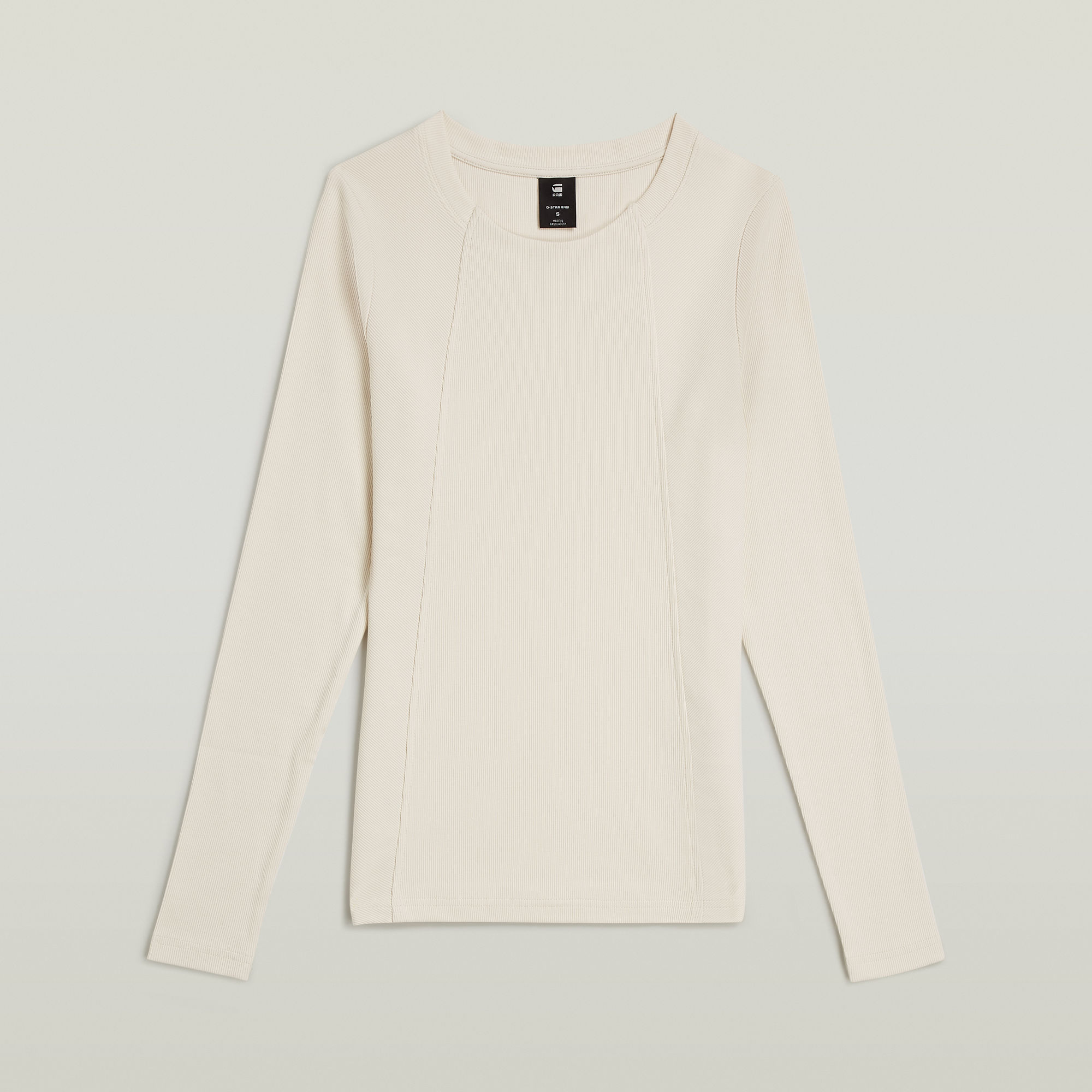 Thumbnail - A-Line Slim Rib T-Shirt - Weiß - Damen