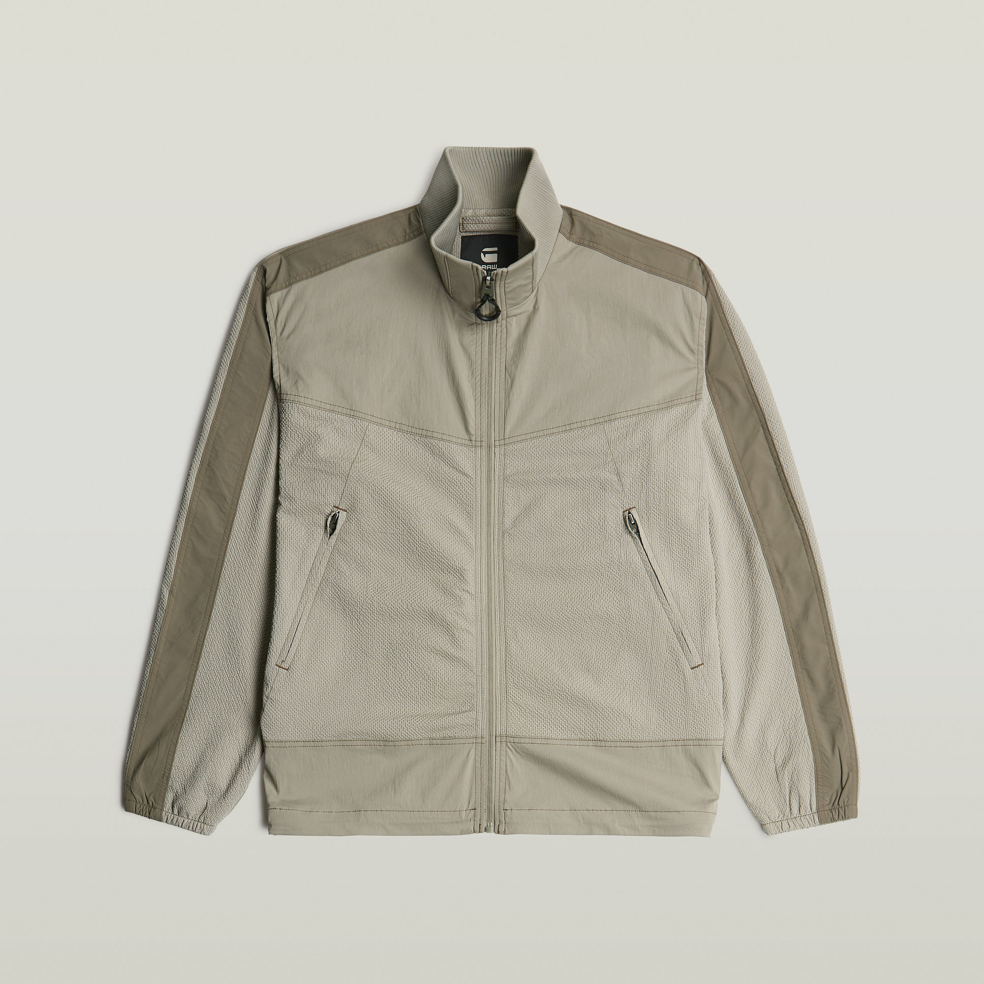 Thumbnail - Woven Track Overshirt - Beige - Herren