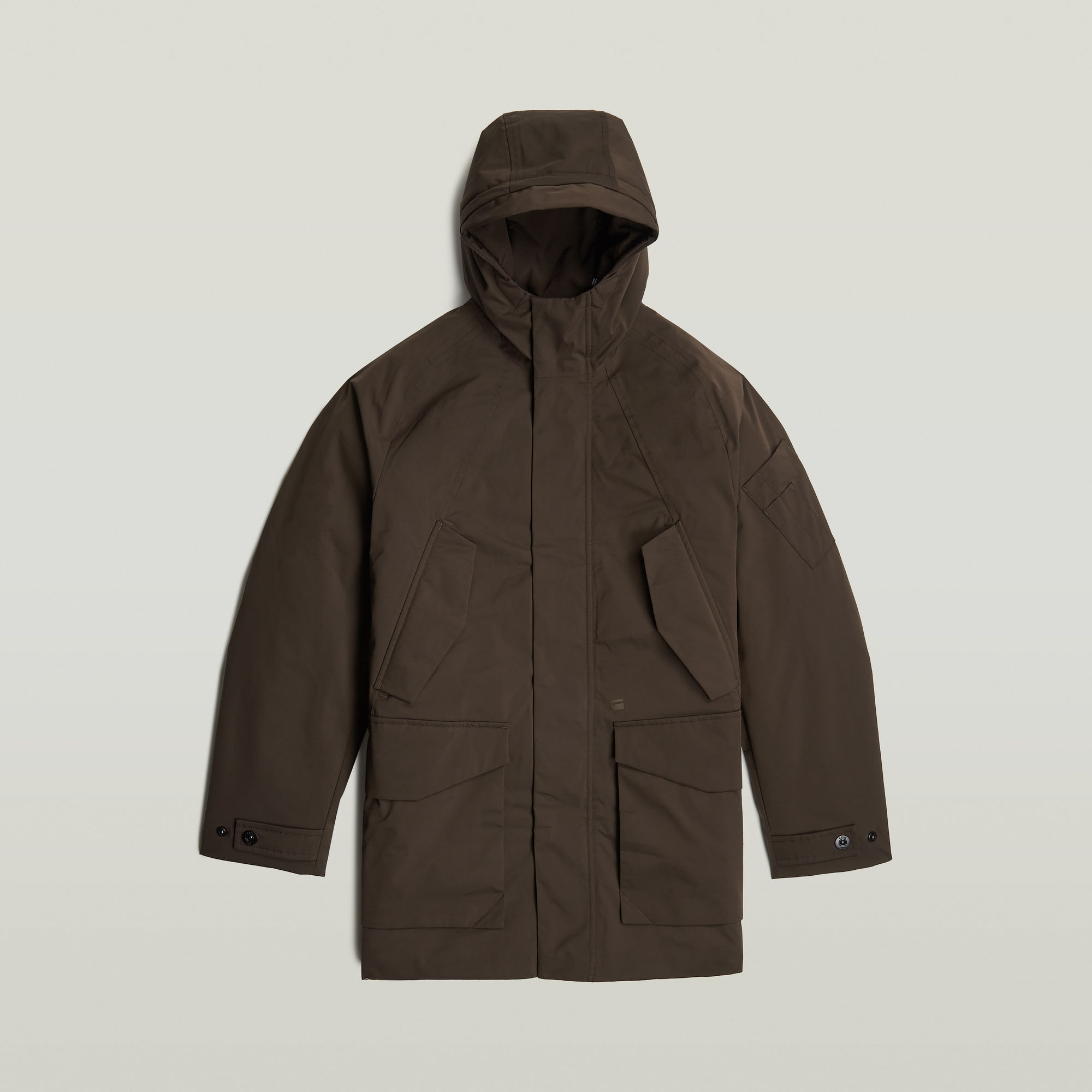 Thumbnail - Multipocket Padded Parka - Braun - Herren