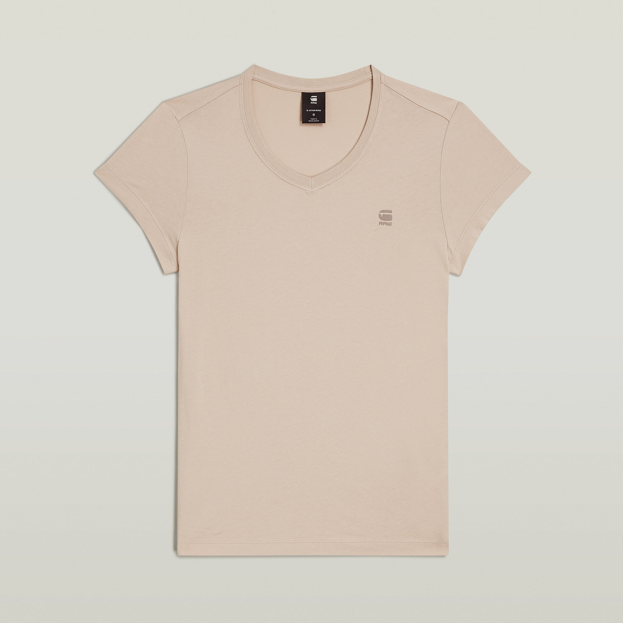 G-Star RAW Eyben Slim 2.0 V-Hals Top Beige Dames