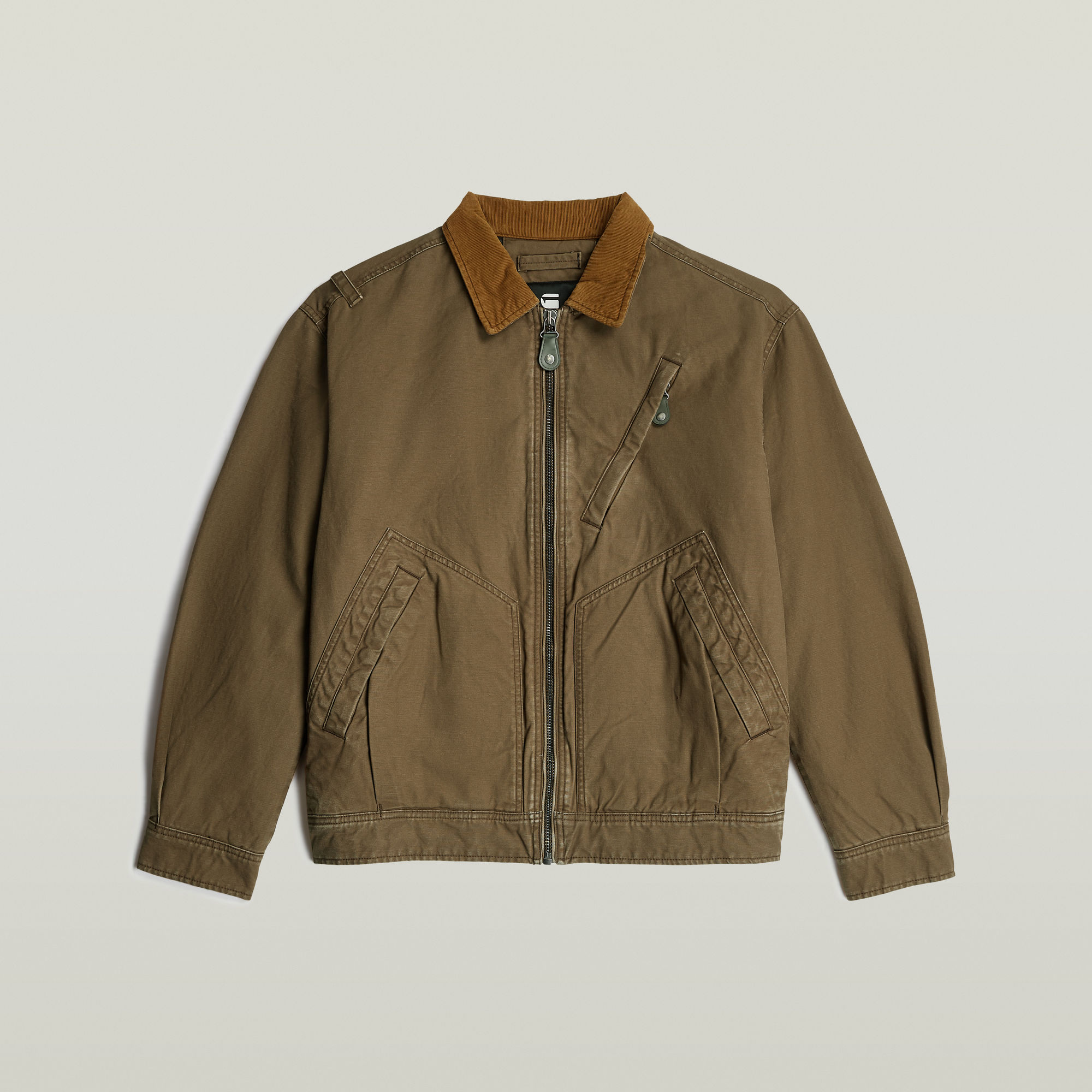 Thumbnail - Duty Canvas Trucker Jacke - Braun - Herren