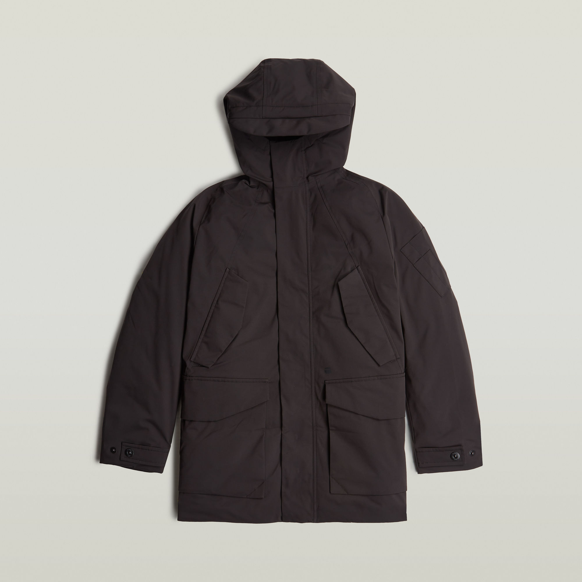Thumbnail - Multipocket Padded Parka - Schwarz - Herren