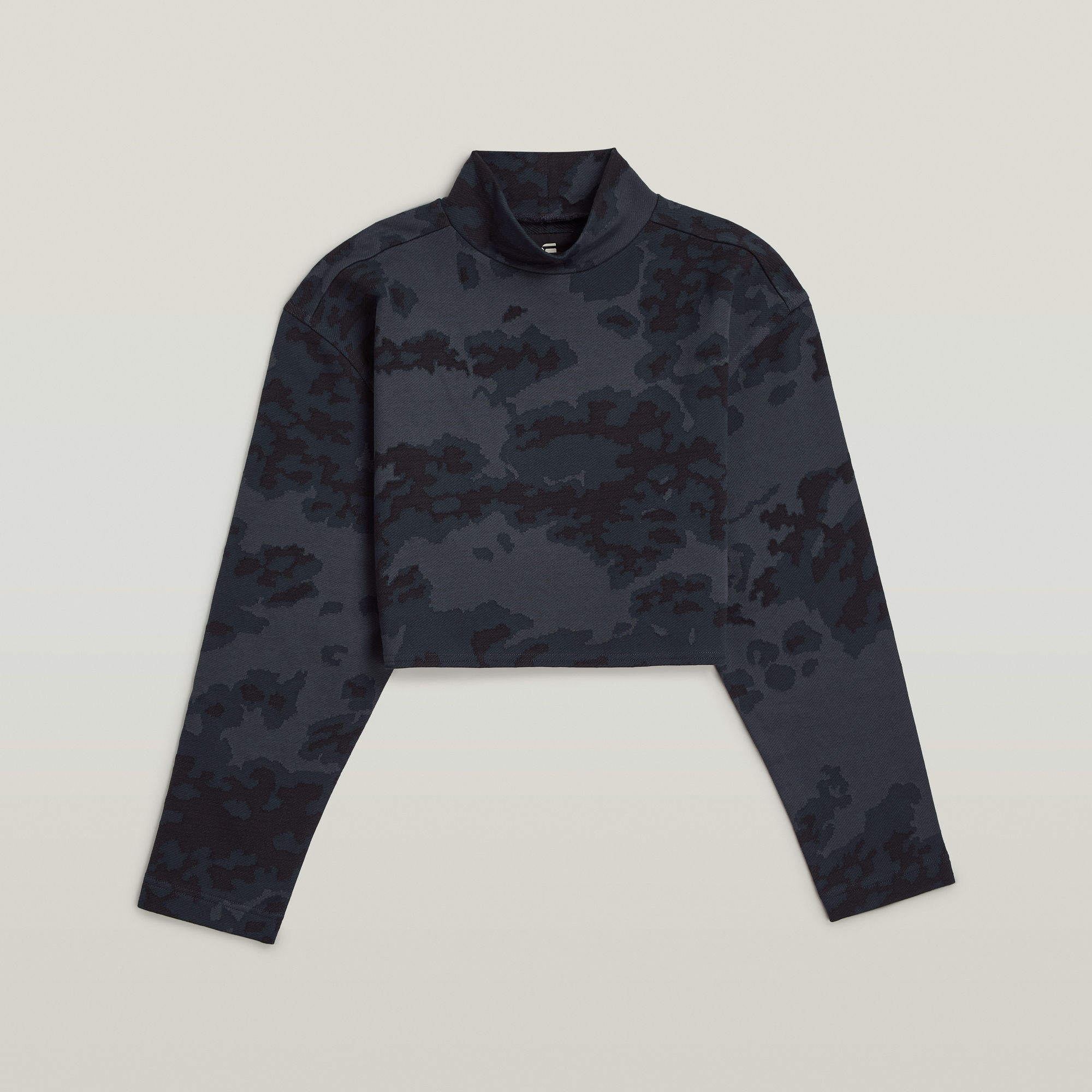 Thumbnail - Oversized Cropped Turtle Sweater - Mehrfarbig - Damen