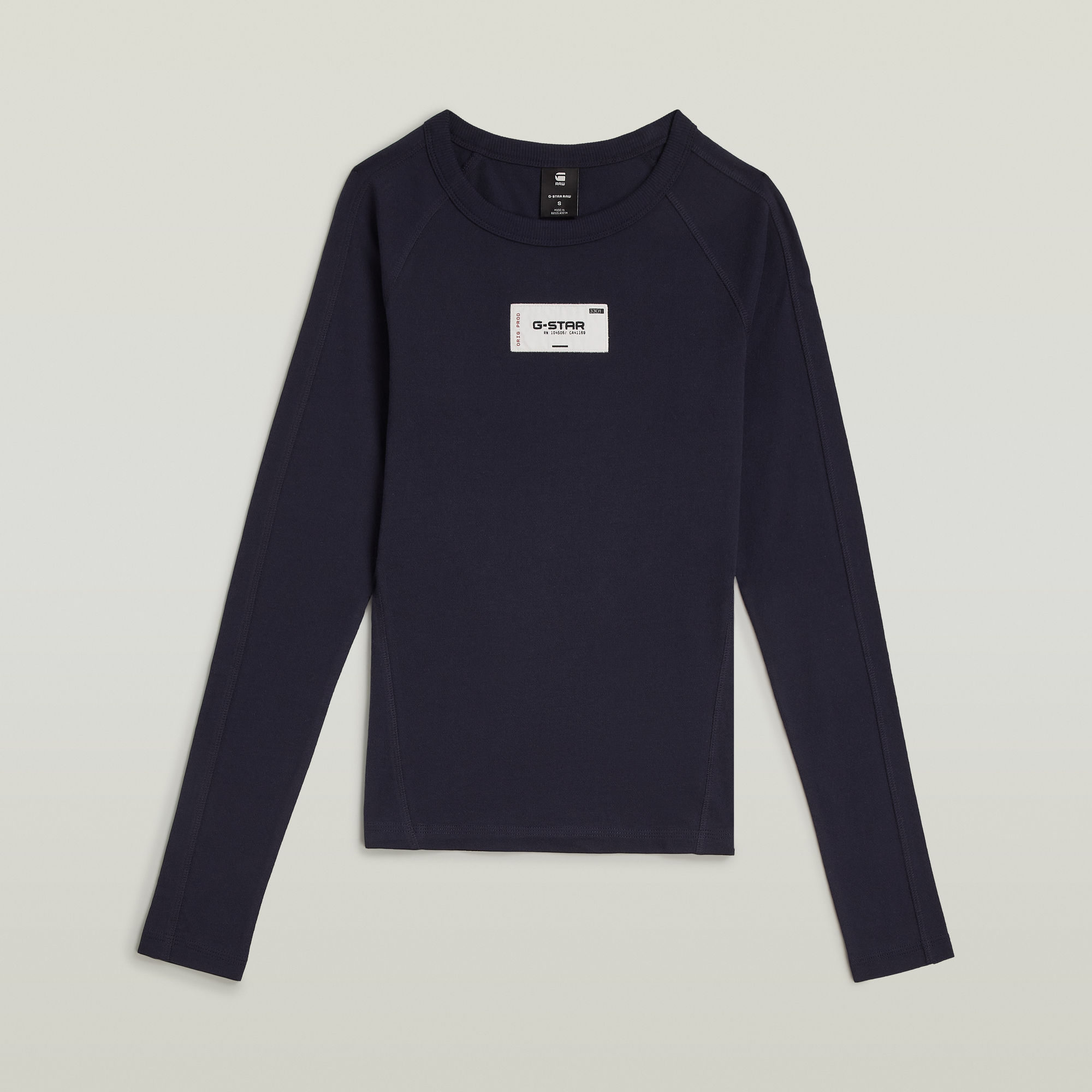 Thumbnail - Embro Patch Slim T-Shirt - Dunkelblau - Damen