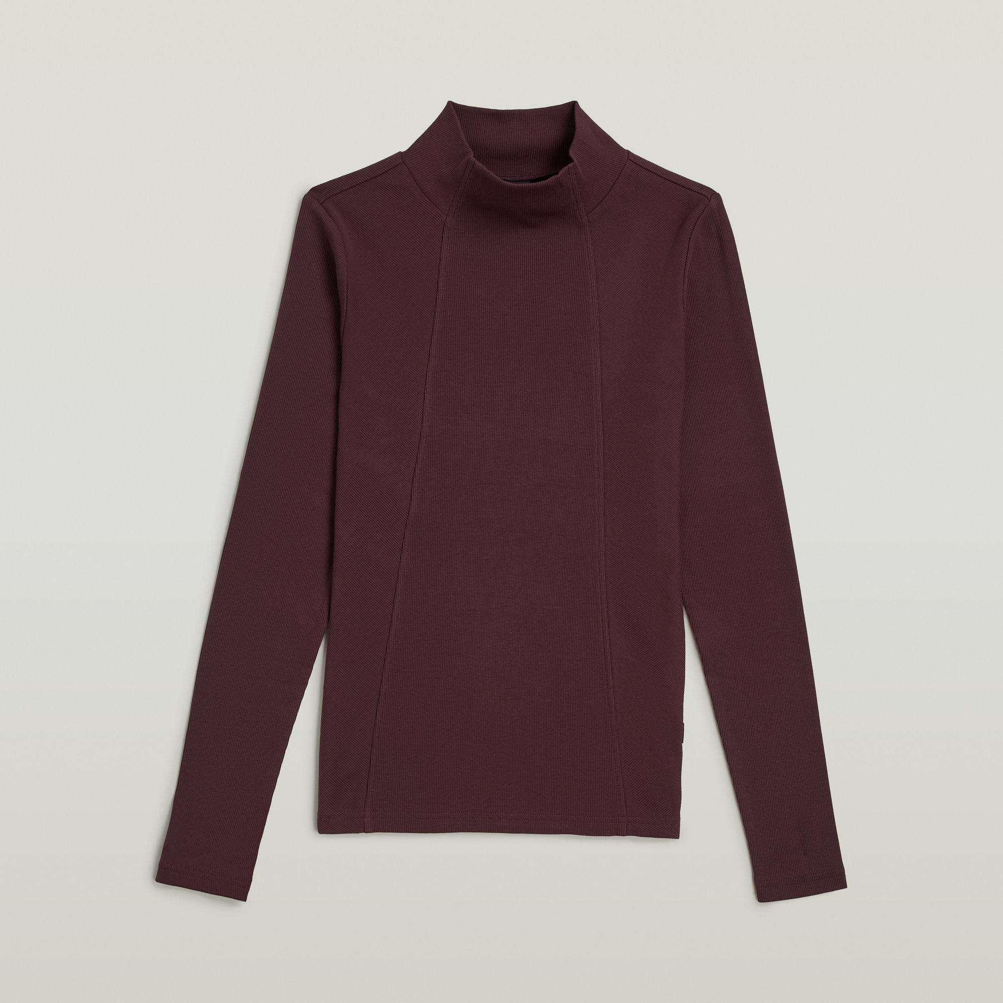 G-Star RAW A-Line Slim Rib Mock T-shirt Rood Dames