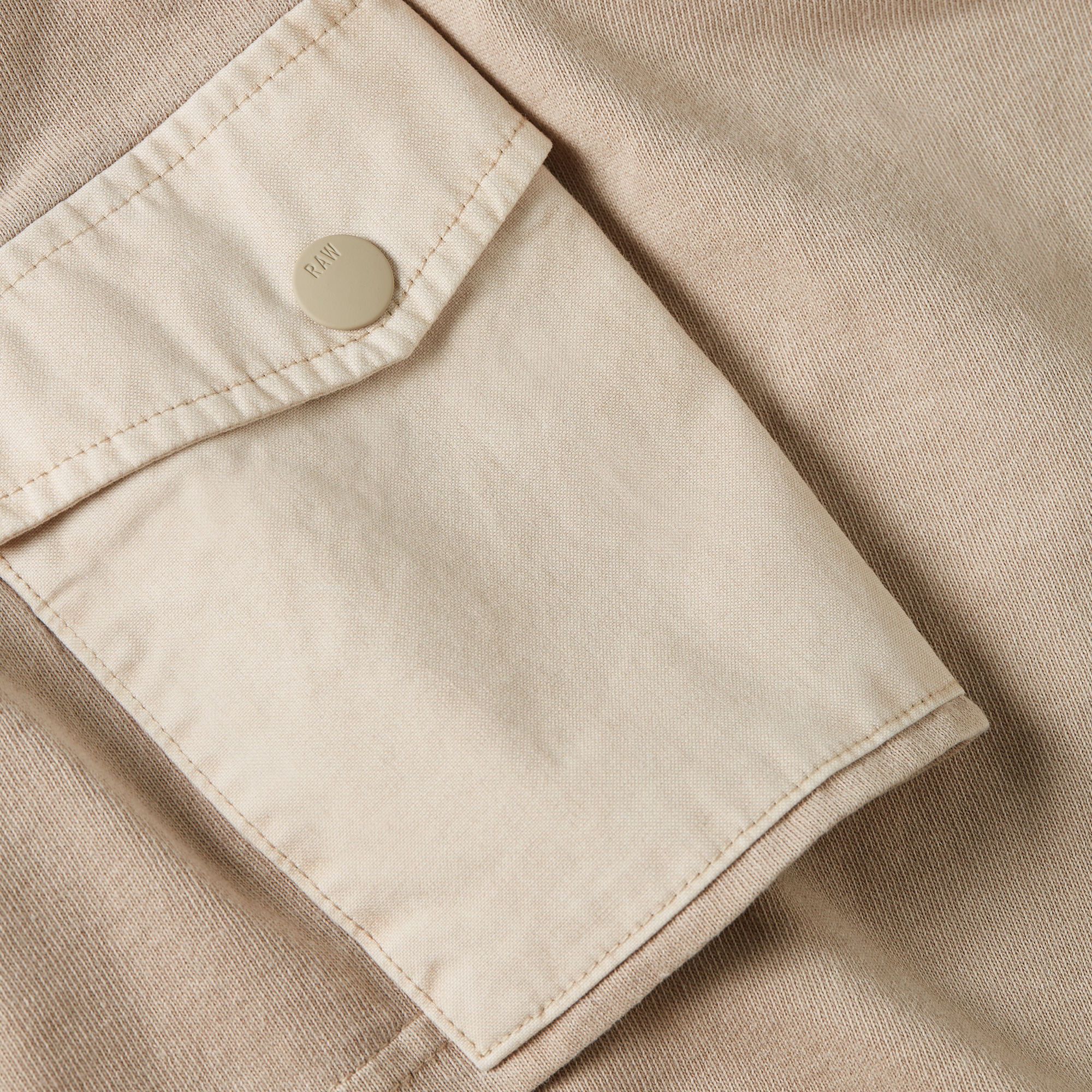 G-Star RAW Washed Mix Boxy Cropped T-shirt Beige Dames
