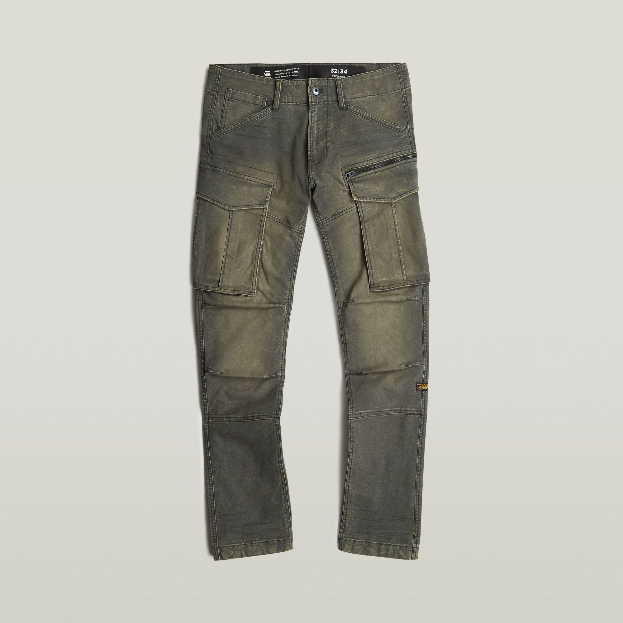 G-Star RAW Rovic Zip 3D Regular Tapered Broek Grijs Heren