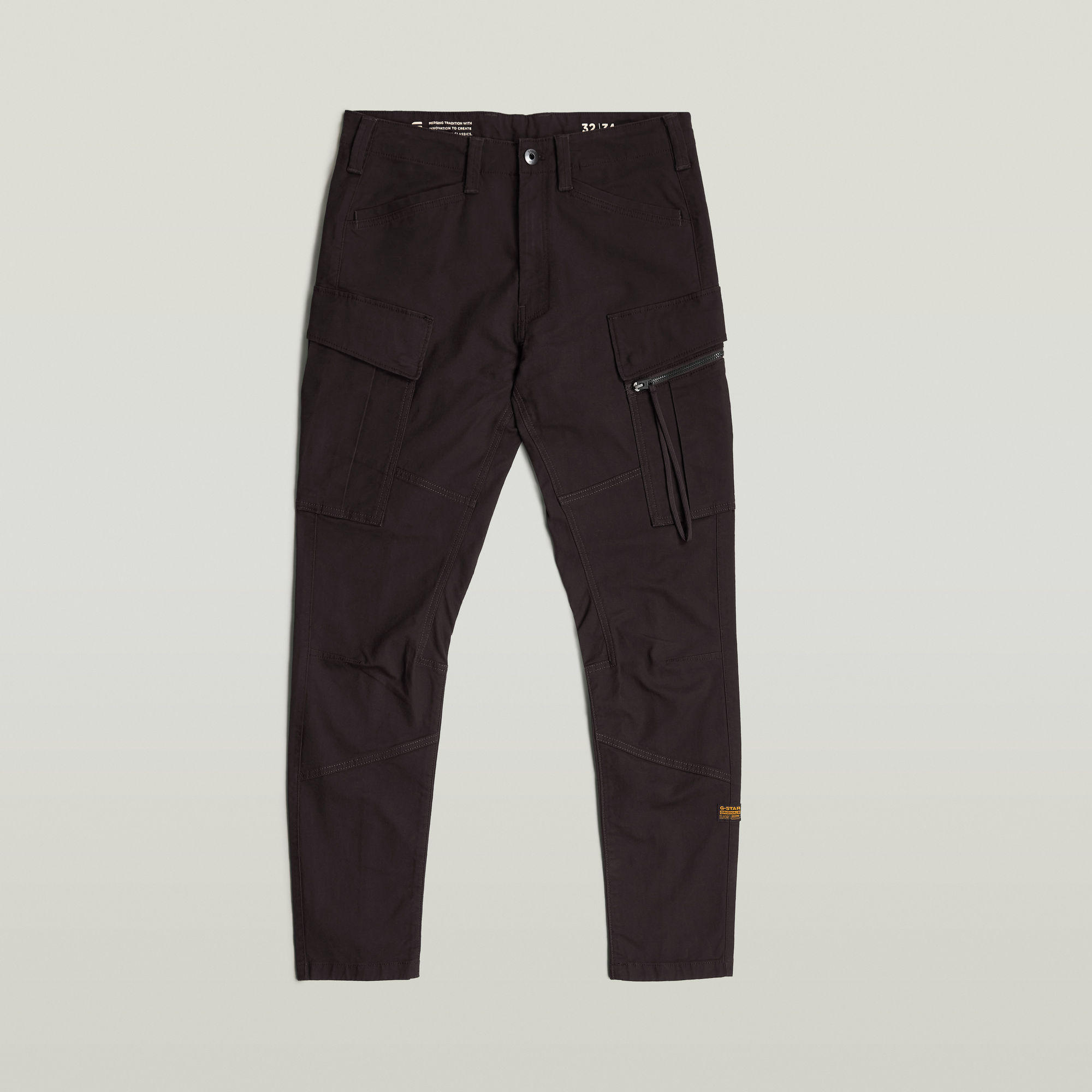 G-Star RAW Zip Pocket 3D Skinny 2.0 Cargobroek Zwart Heren