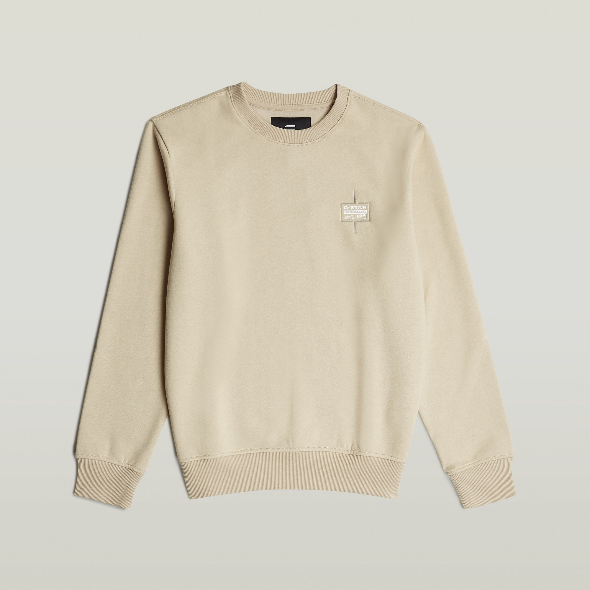 G-Star RAW Logo Sweater Beige Heren