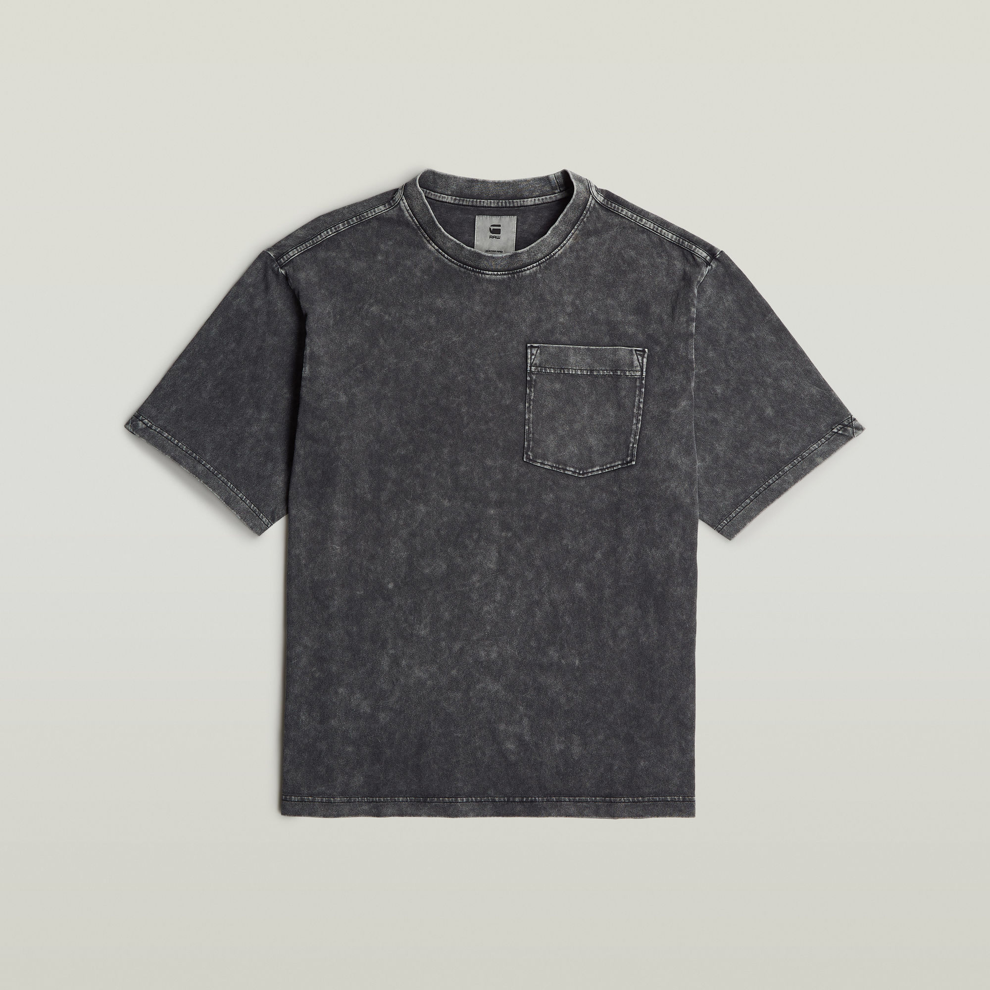 G-Star RAW Washed Pocket T-shirt Zwart Heren