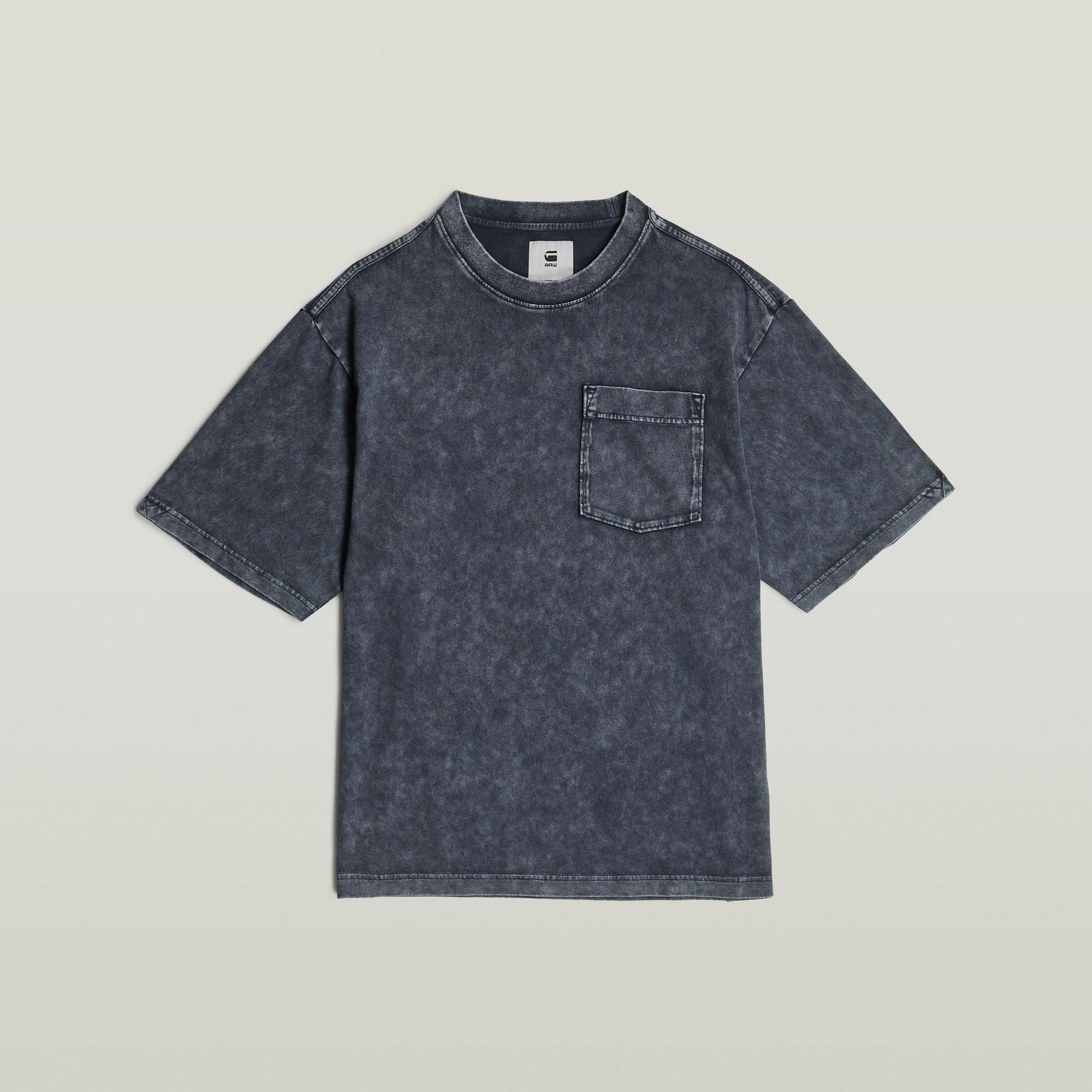 G-Star RAW Washed Pocket T-shirt Donkerblauw Heren