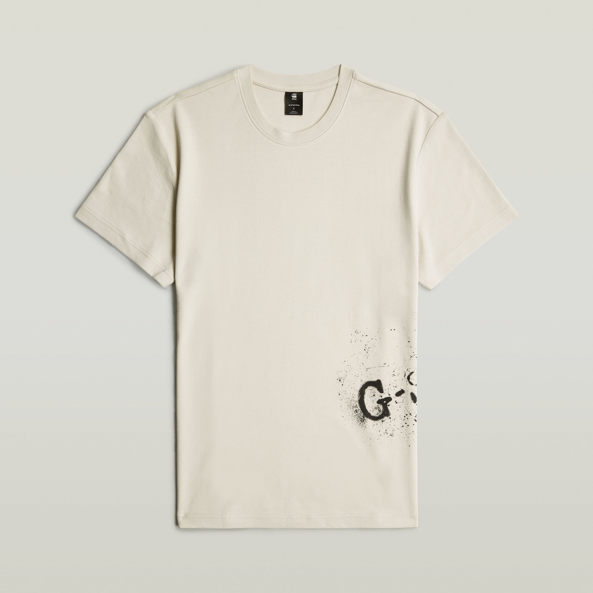 Thumbnail - Sprayed Graphic T-Shirt - Weiß - Herren