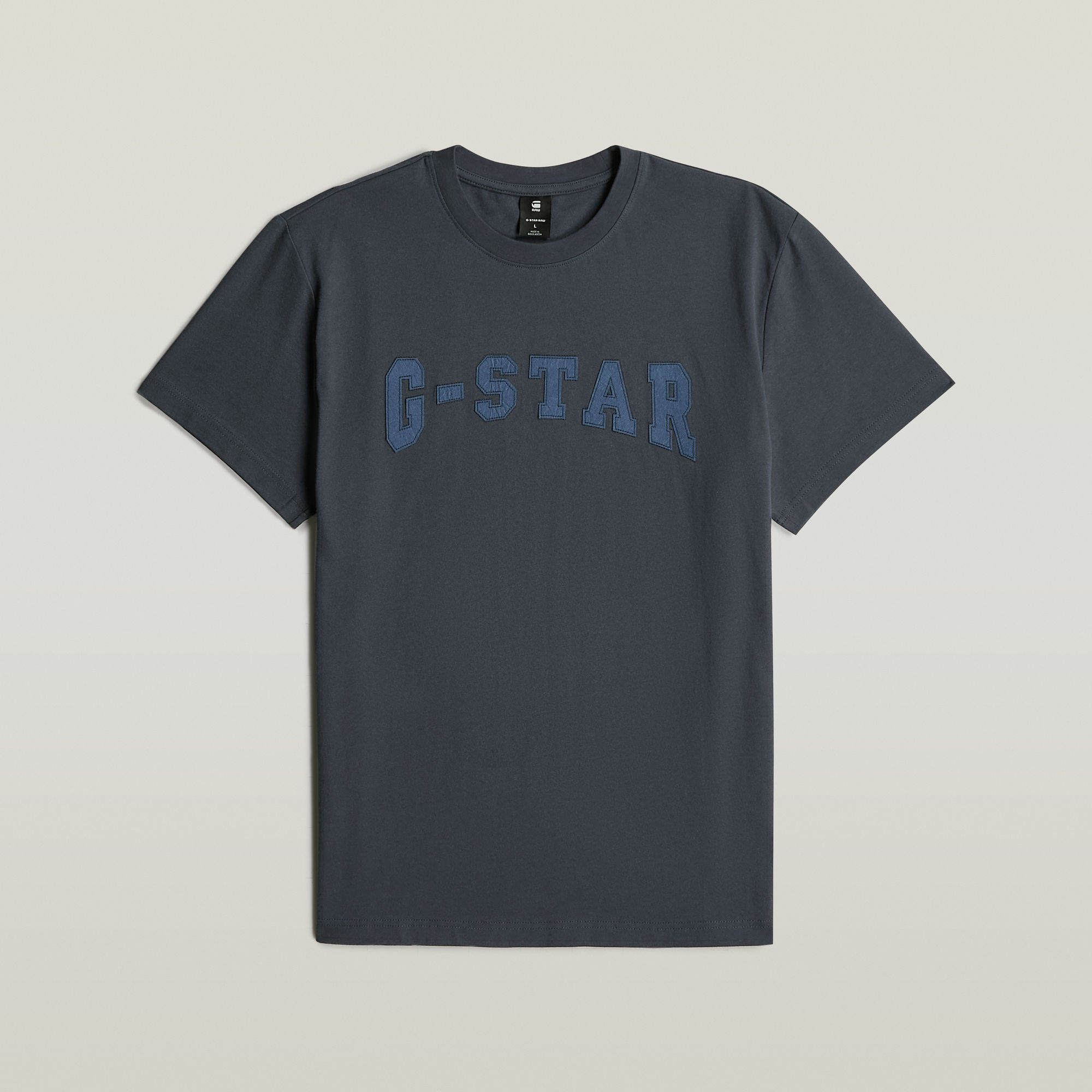 G-Star RAW Felt Logo T-shirt Donkerblauw Heren