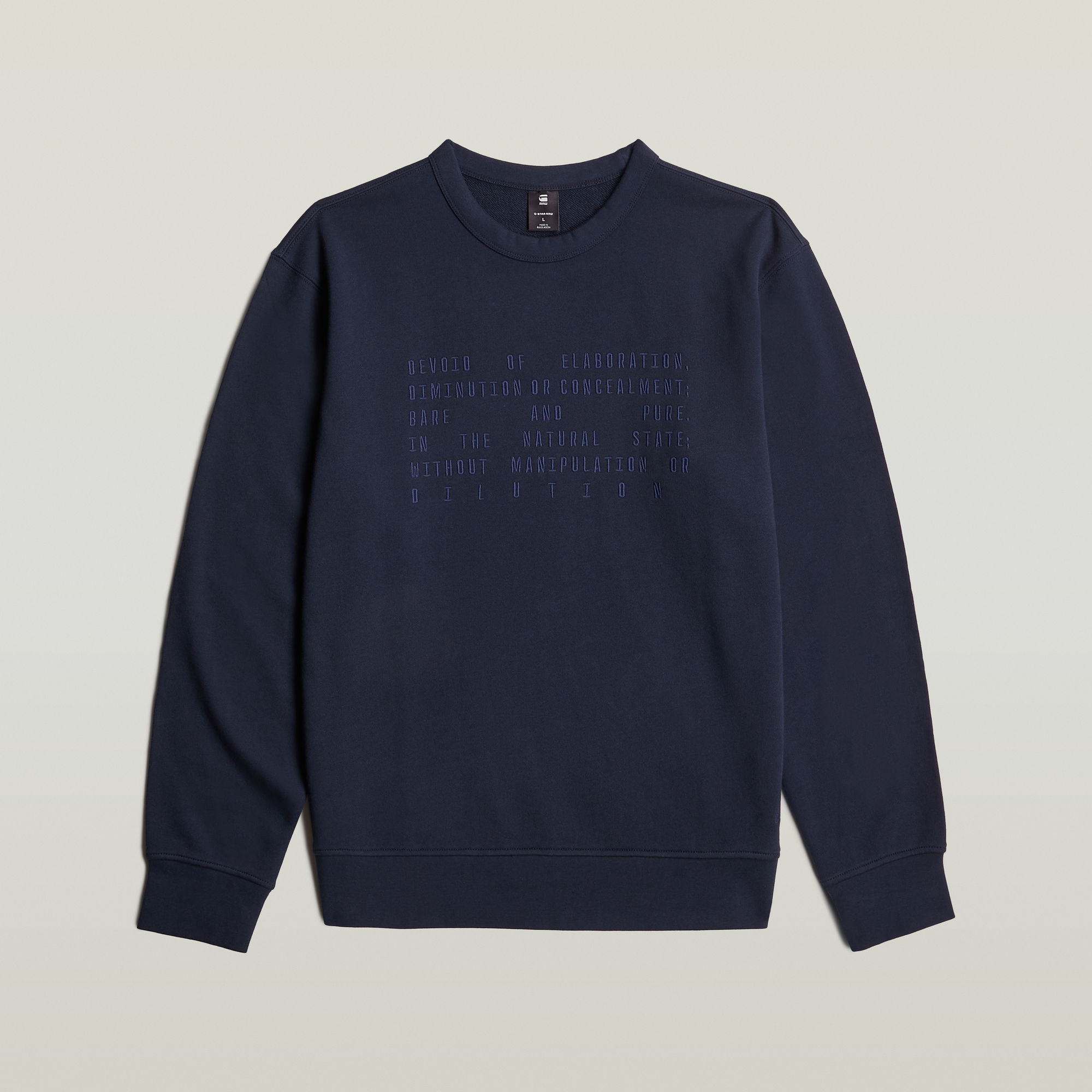 Thumbnail - Text Graphic Sweatshirt - Dunkelblau - Herren
