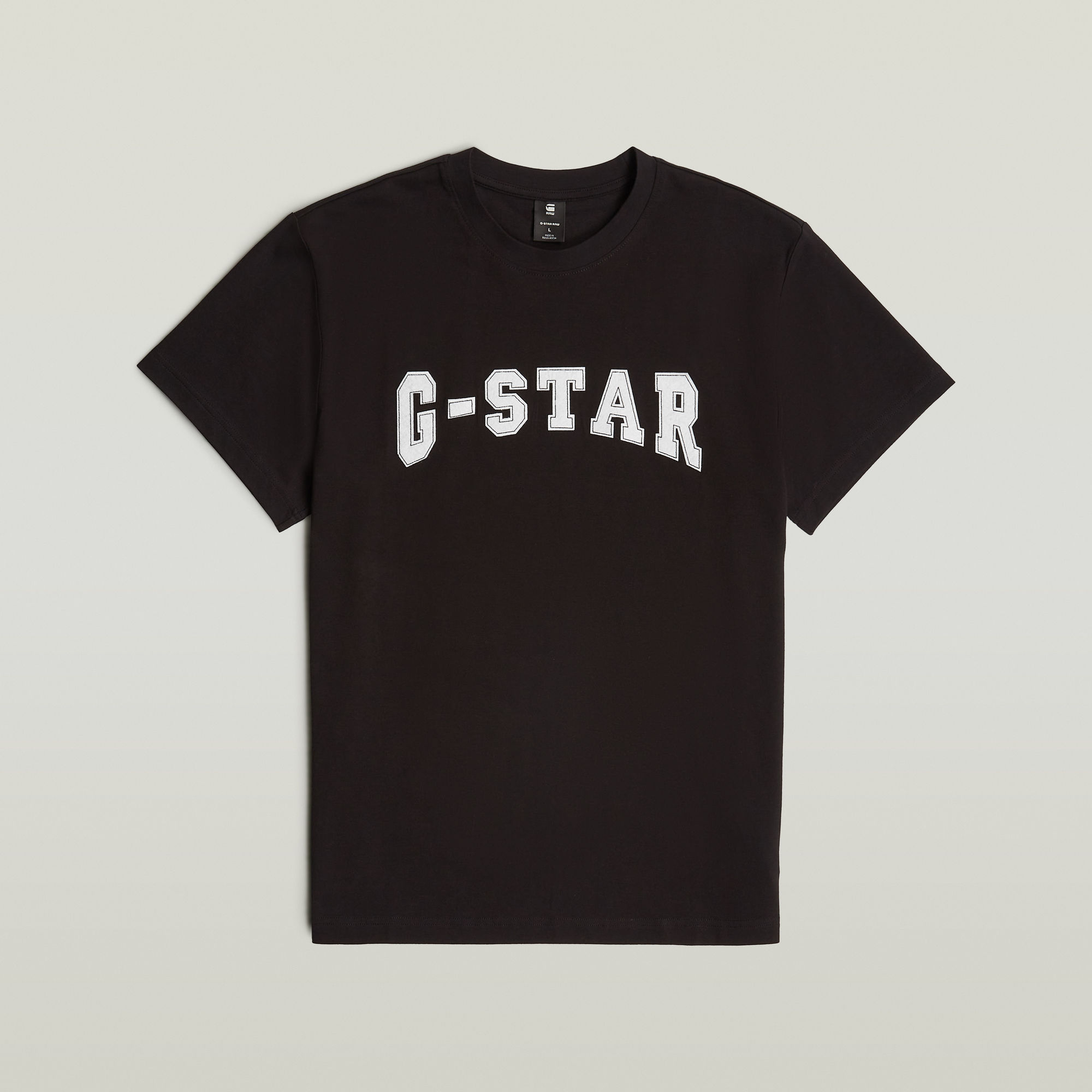 G-Star RAW Felt Logo T-shirt Zwart Heren