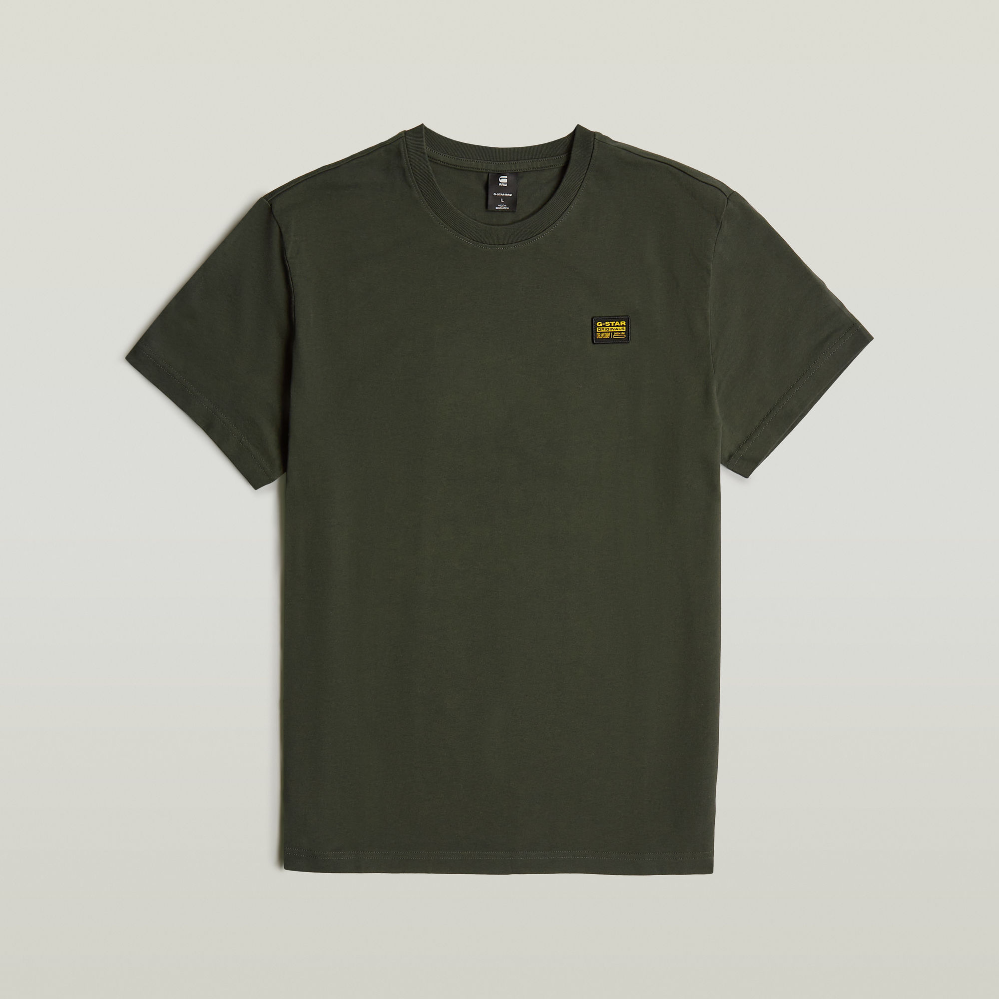 G-Star RAW Label Badge Regular T-Shirt Grijs Heren