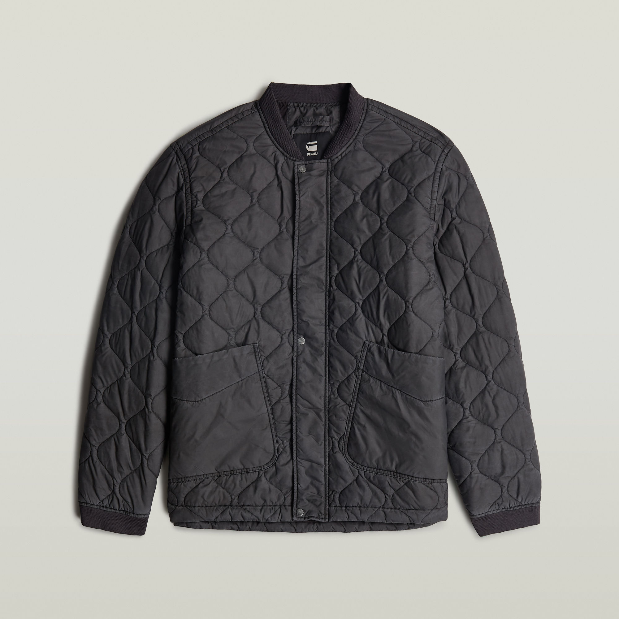 Thumbnail - Lightweight Quilted Padded Jacke - Grau - Herren