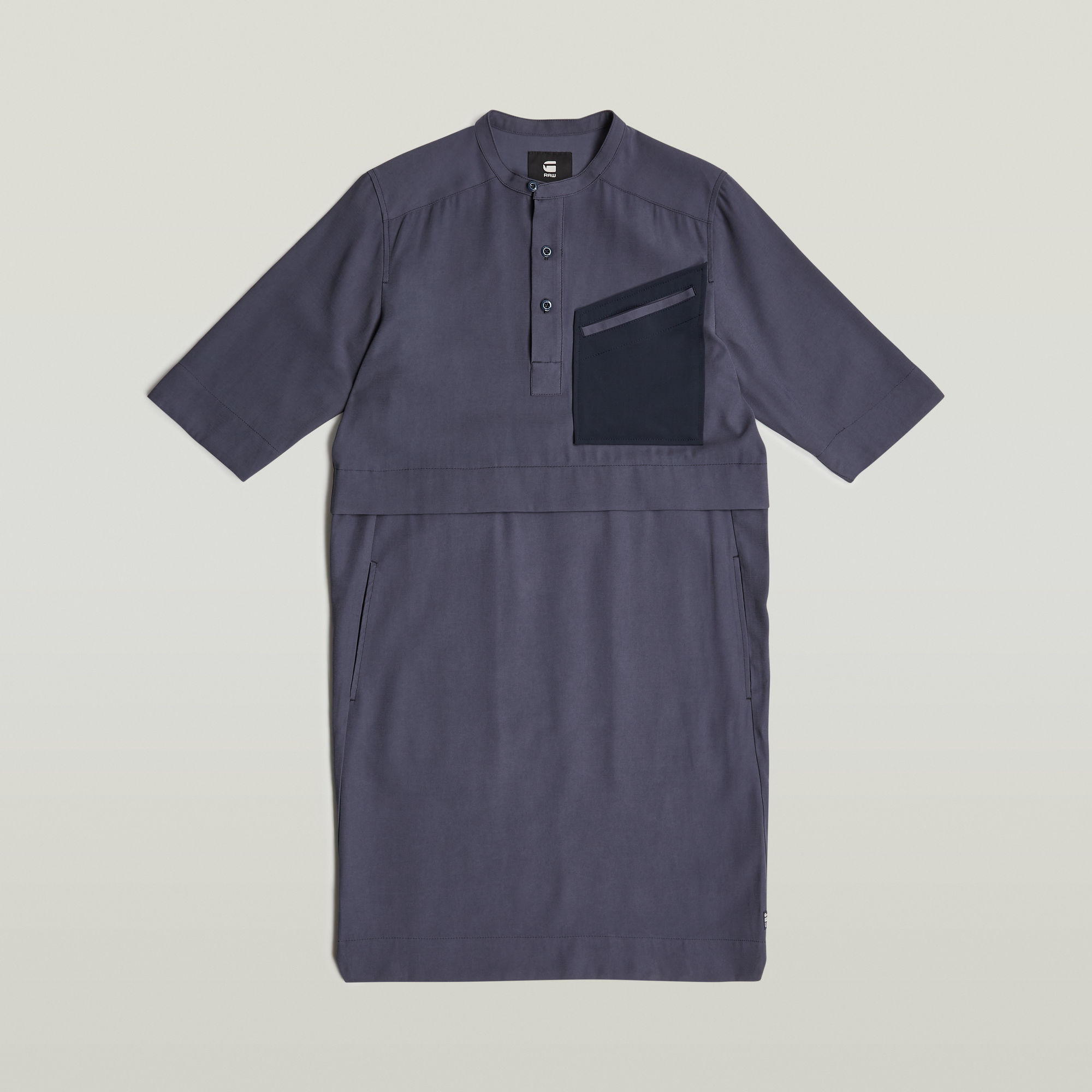 G-Star RAW Half Placket Overhemdjurk Donkerblauw Dames