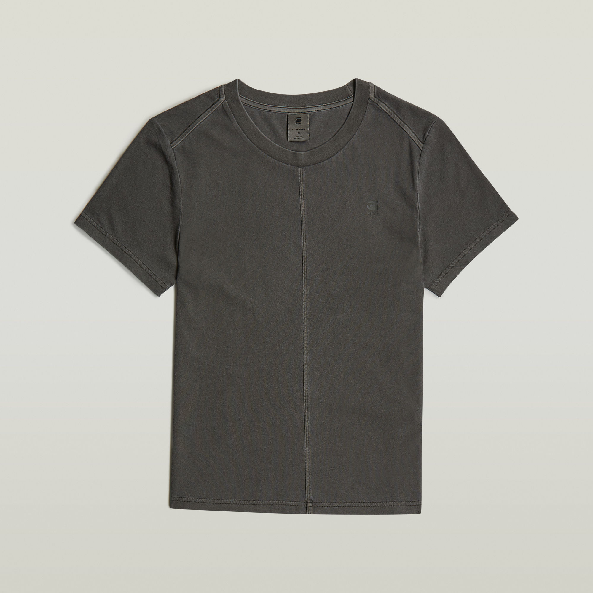 G-Star RAW Overdyed Front Seam T-shirt Grijs Dames