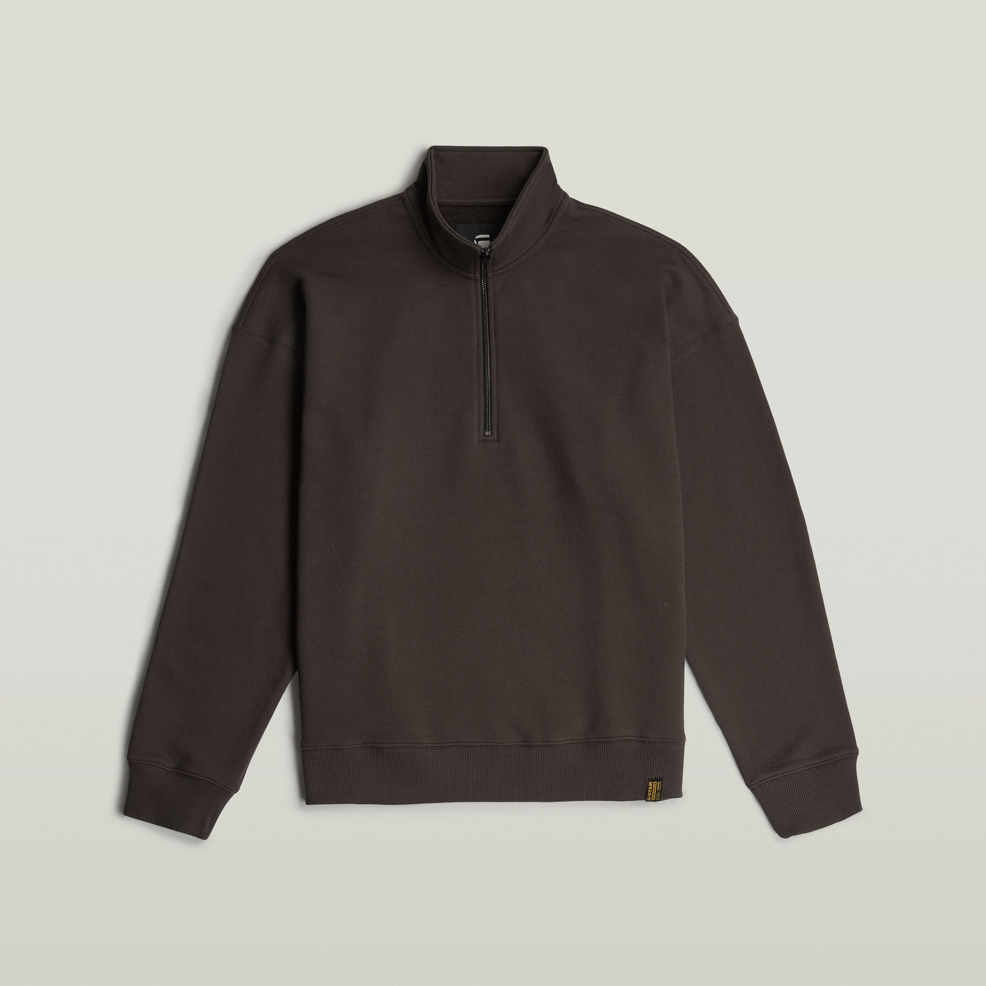 G-Star RAW Essential Loose Half Zip Sweater Bruin Heren