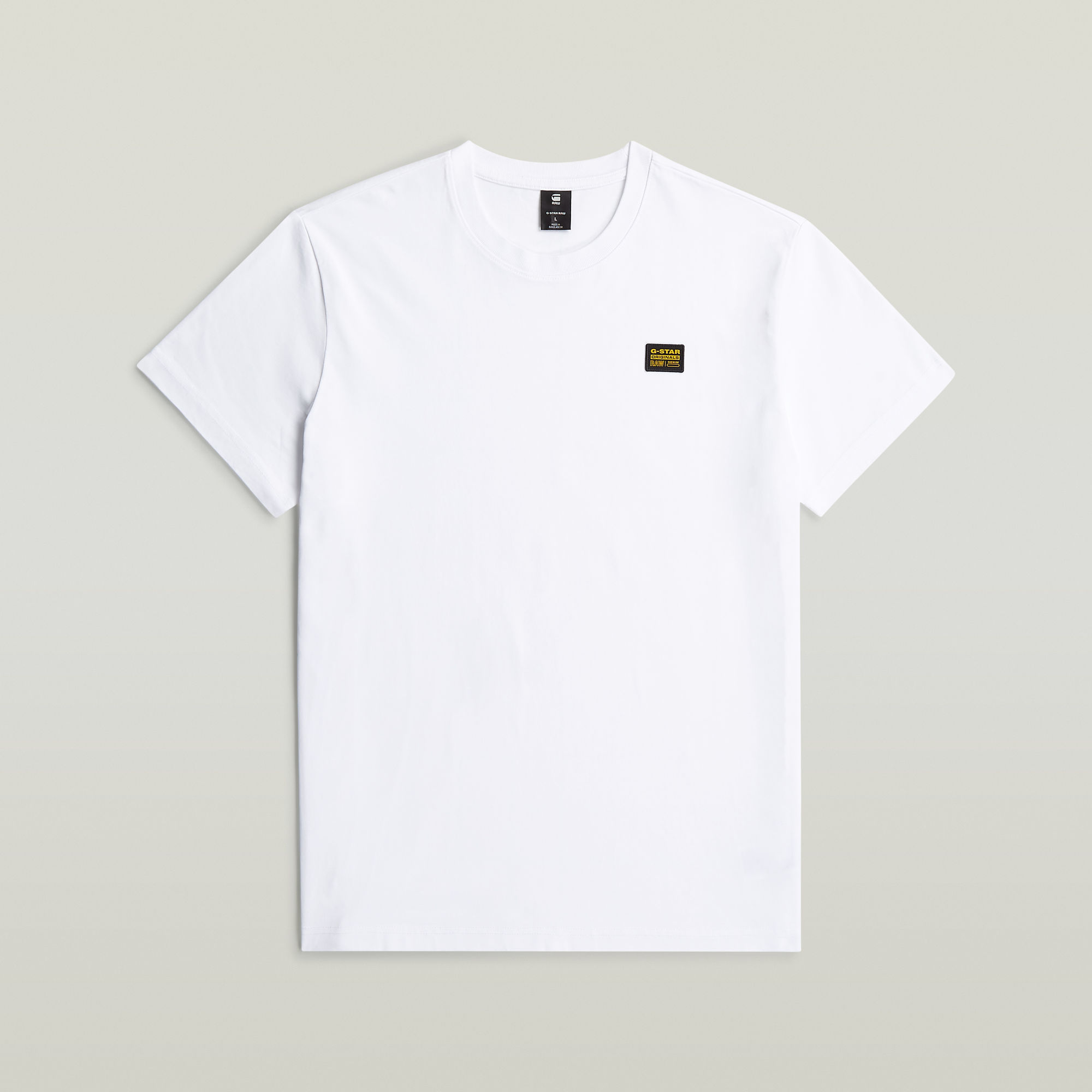 G-Star RAW Label Badge Regular T-Shirt Wit Heren