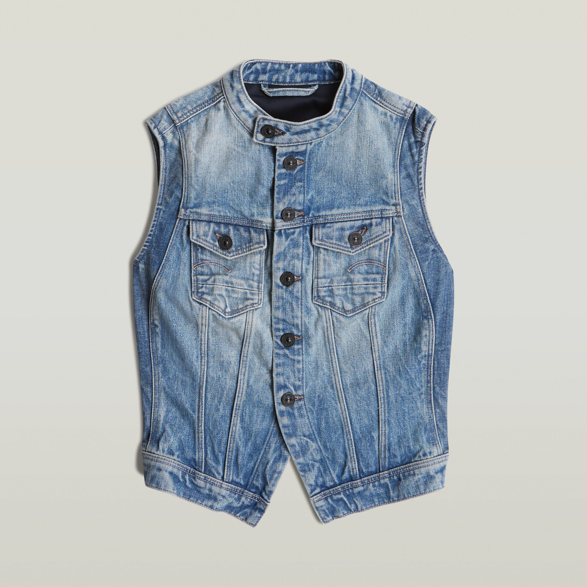 Thumbnail - Pitched Hem Slim Weste - Andere - Damen