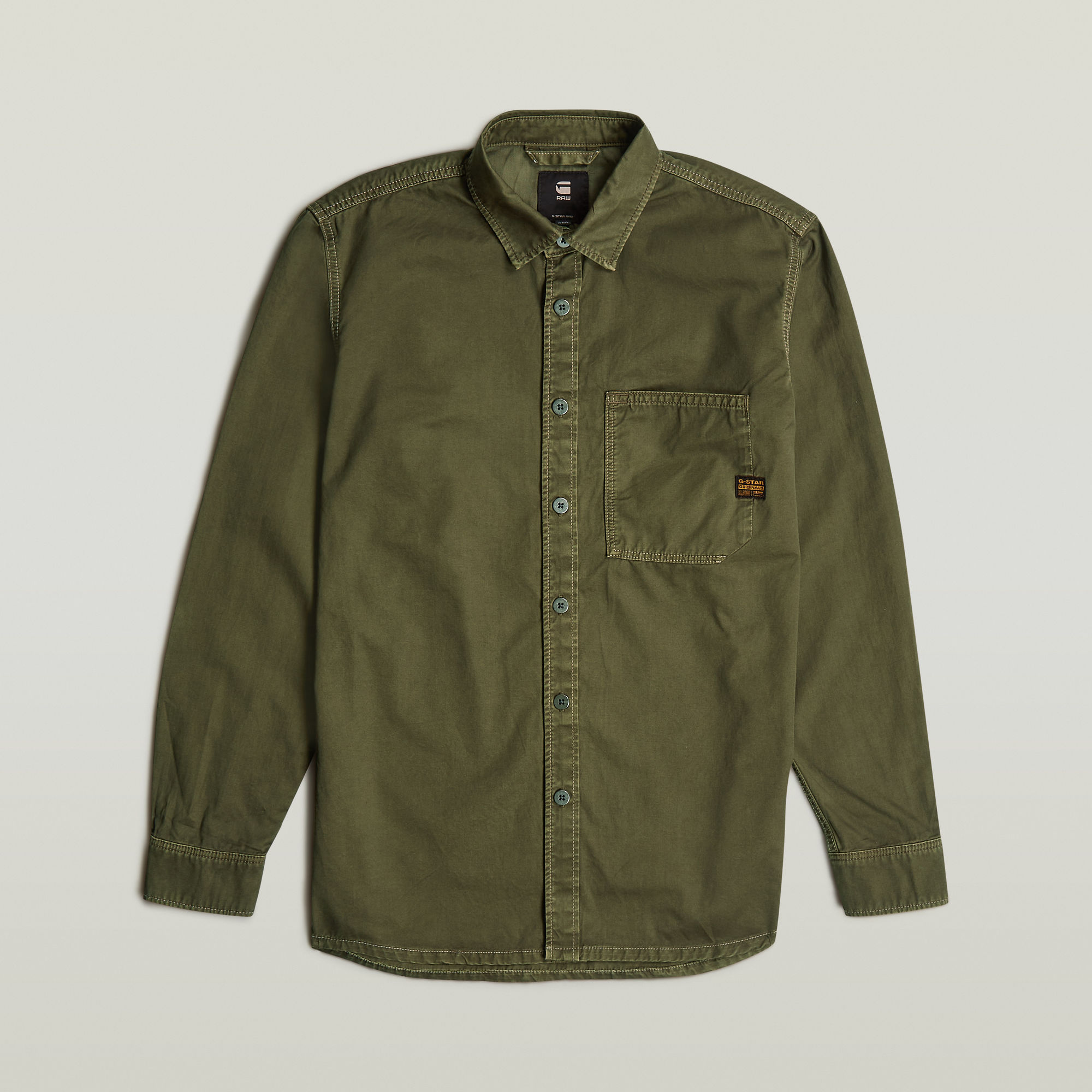 Thumbnail - Regular One Pocket Shirt - Braun - Herren