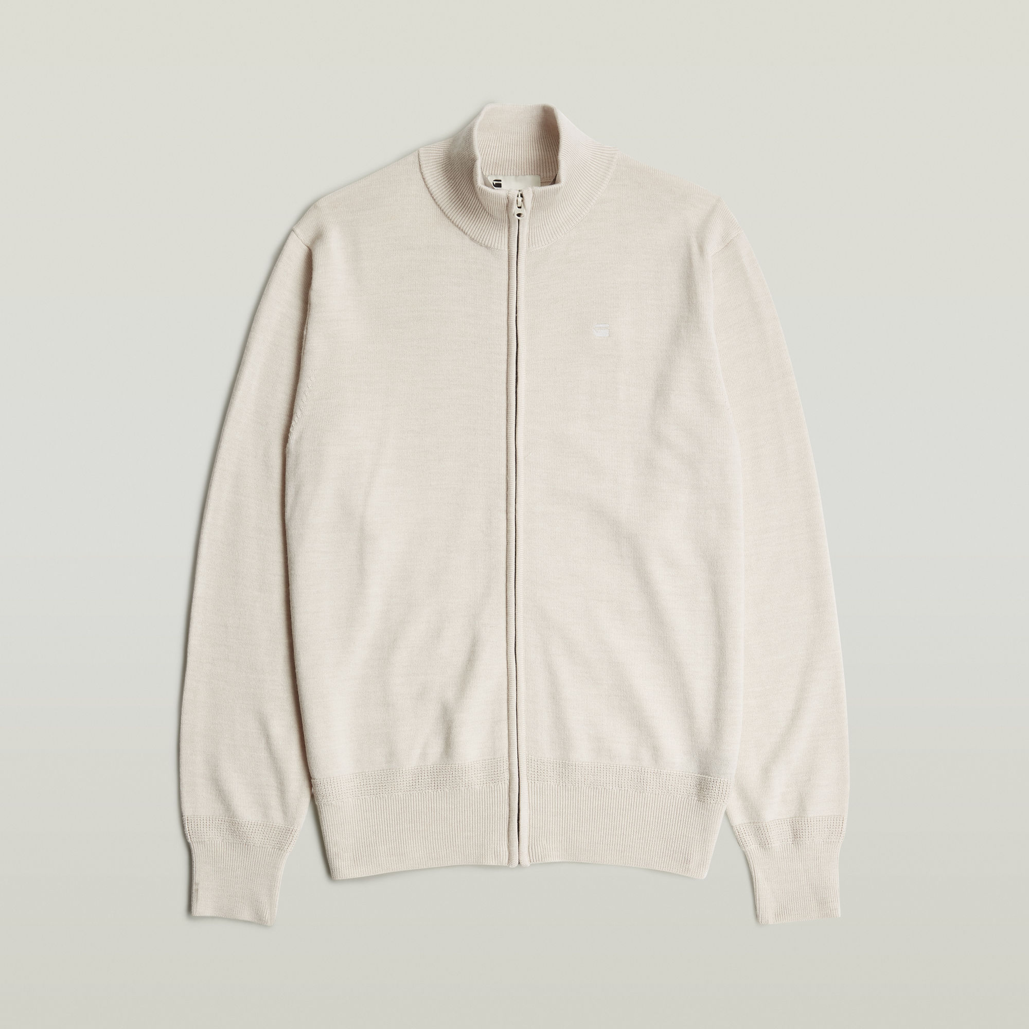 Thumbnail - Premium Core Full Zip Knit - Weiß - Herren