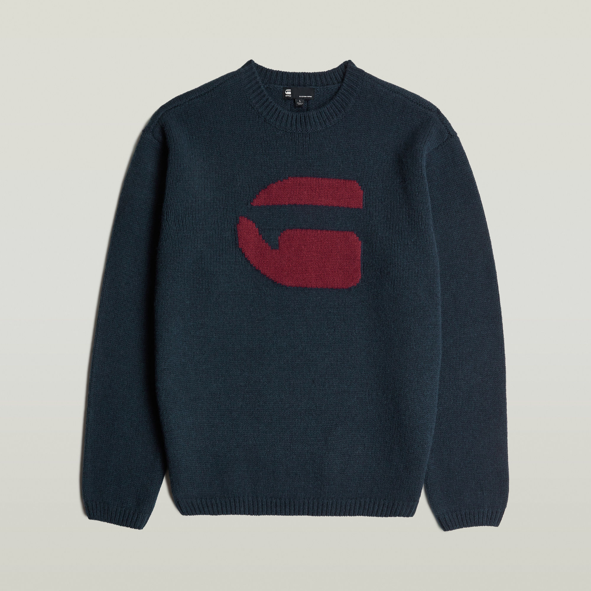 Thumbnail - G Logo Relaxed Knit - Dunkelblau - Herren