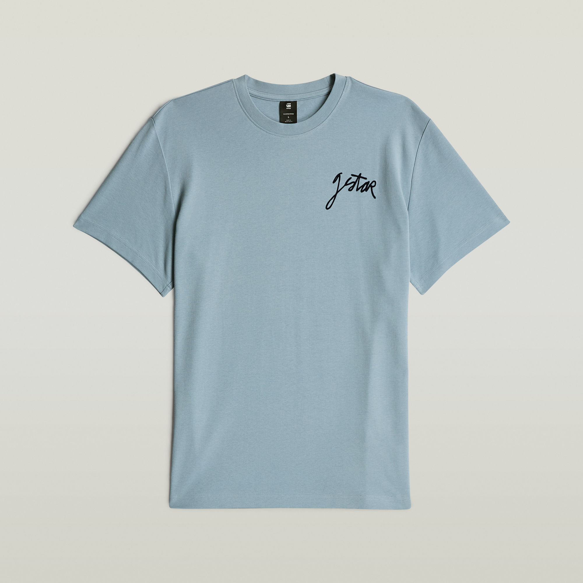 G-Star RAW Script T-shirt Lichtblauw Heren