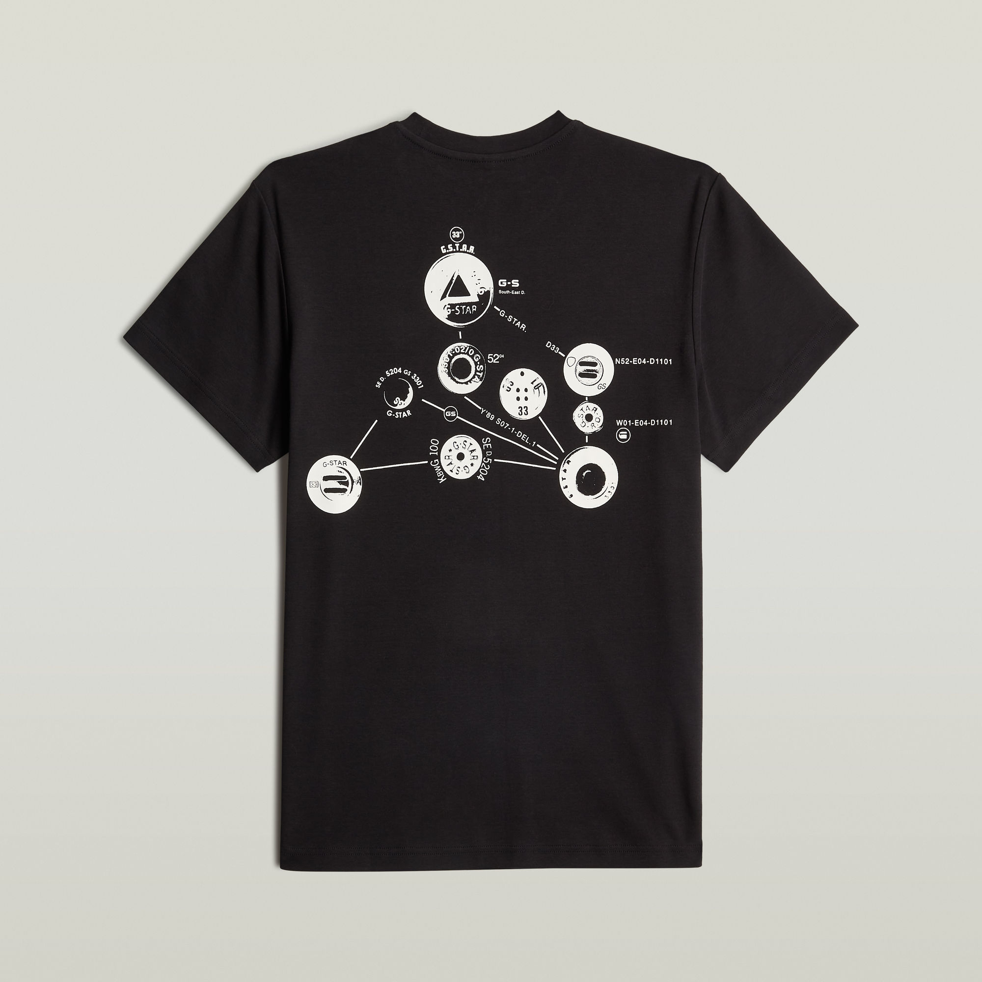 G-Star RAW Trims Back Graphic T-shirt Zwart Heren