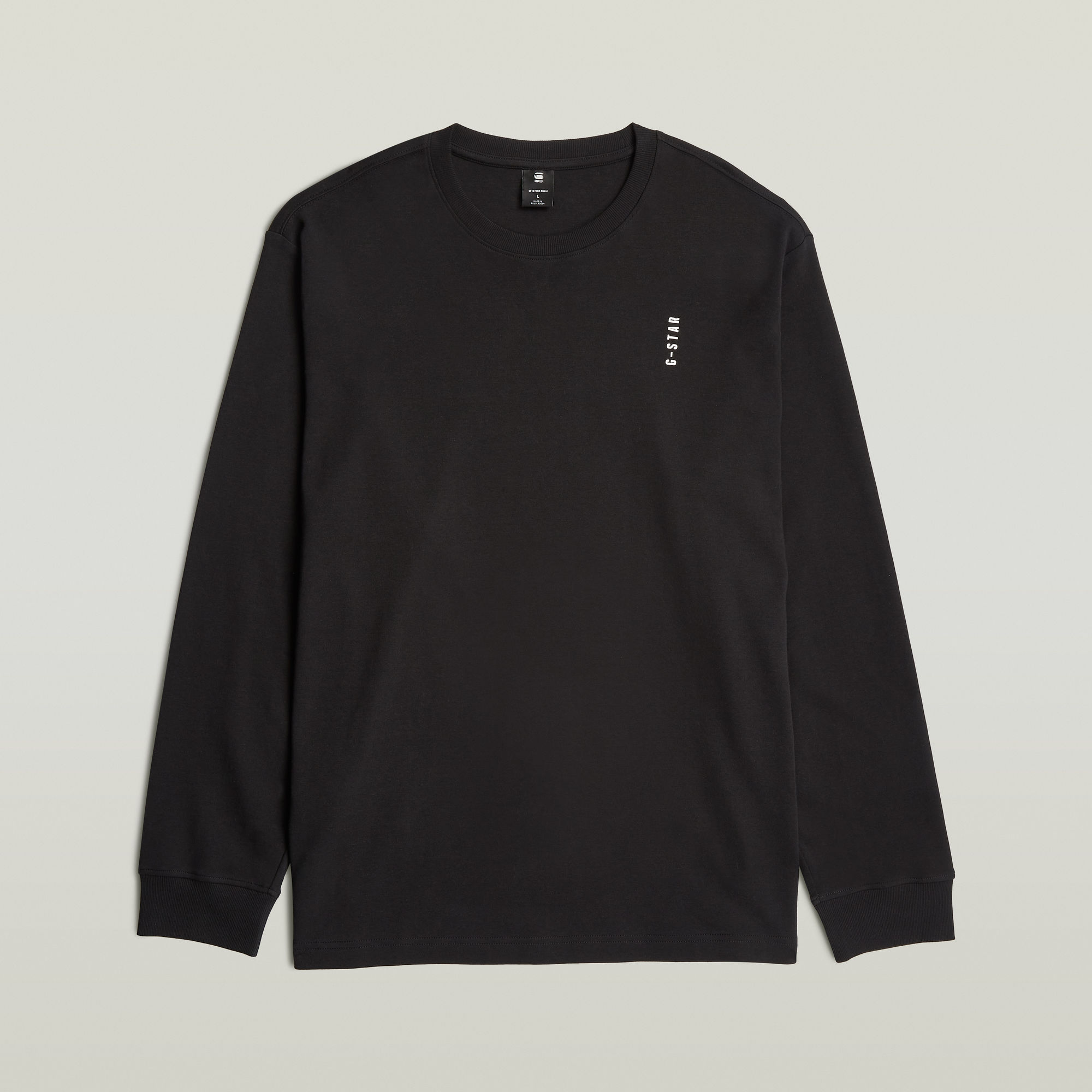 Thumbnail - Back Embro Text Loose T-Shirt - Schwarz - Herren