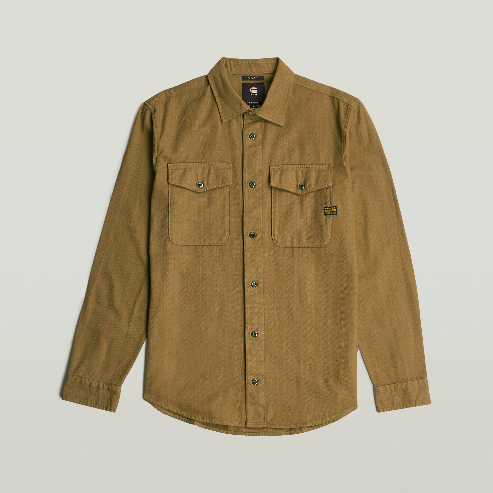 G-Star RAW Marine Slim Overhemd Bruin Heren